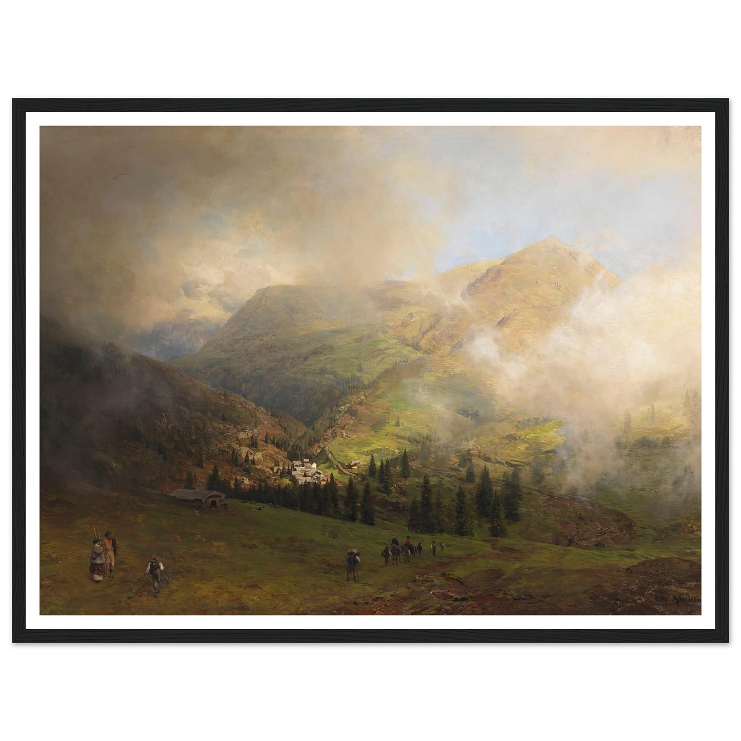 Blick auf die Rigi (1864) Art Print | Oswald Achenbach-Quipham Collections