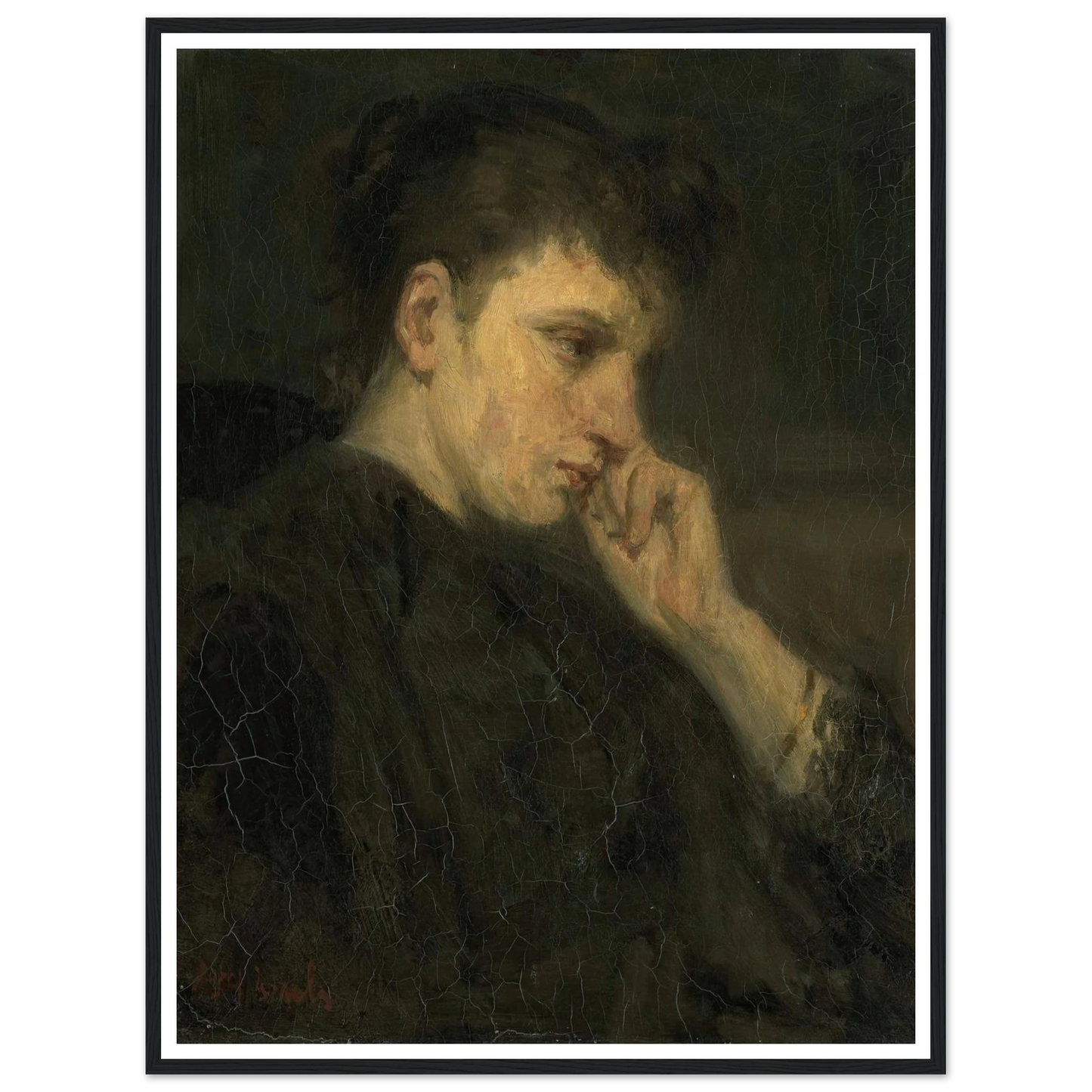 ‘Malancholy’ (1880 - 1899) Art Print | Jozef Israels-Quipham Collections