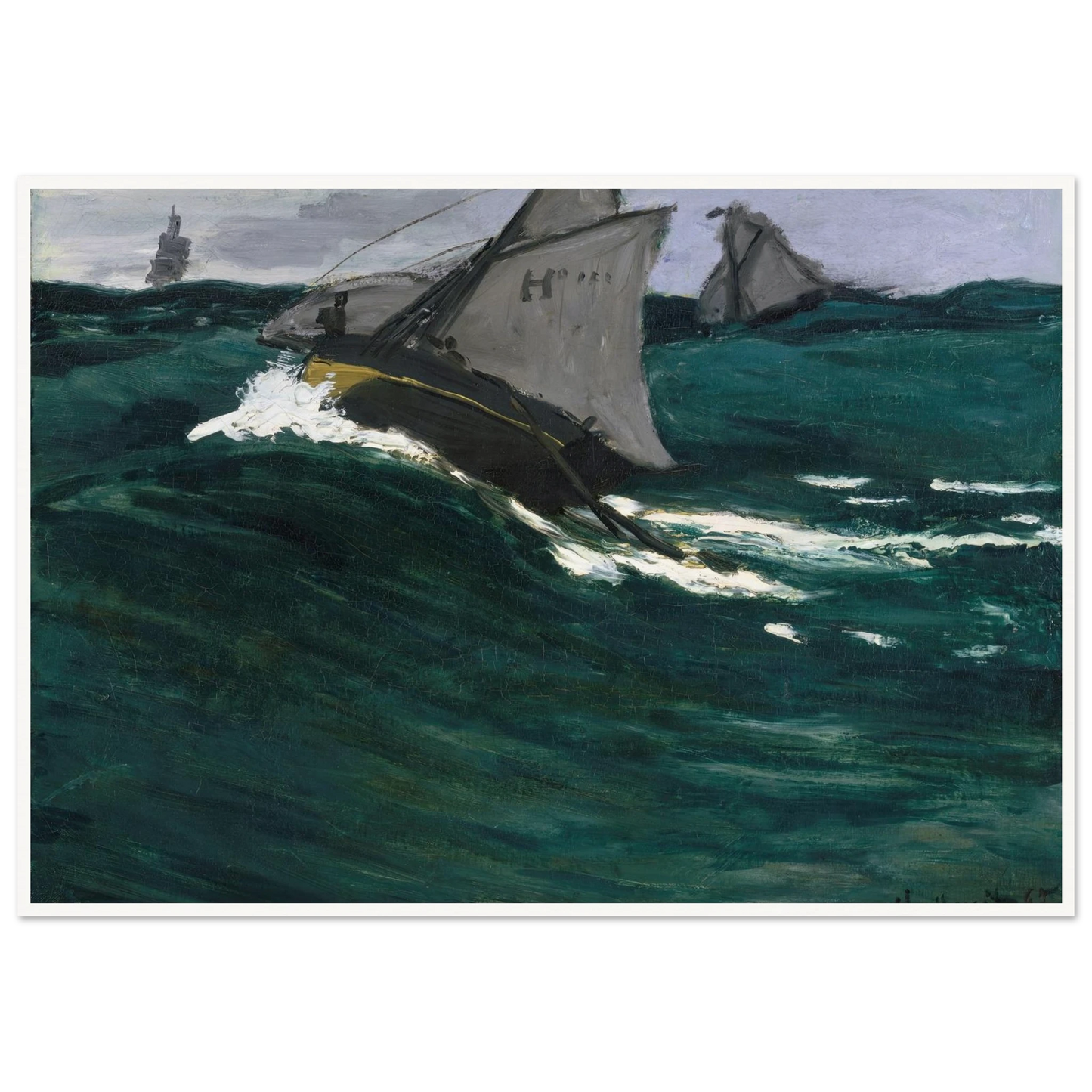 The Green Wave (circa 1866–1867) Art Print | Claude Monet-Quipham Collections