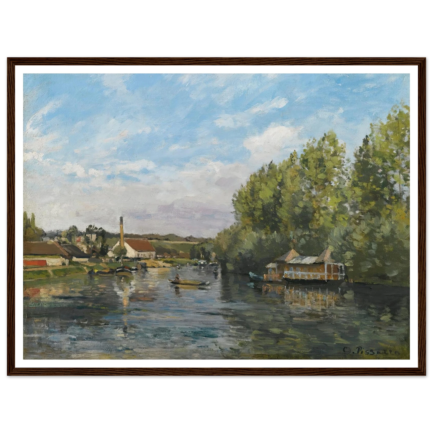 La Seine À Port-Marly (circa 1872) Art Print | Camille Pissarro-Quipham Collections