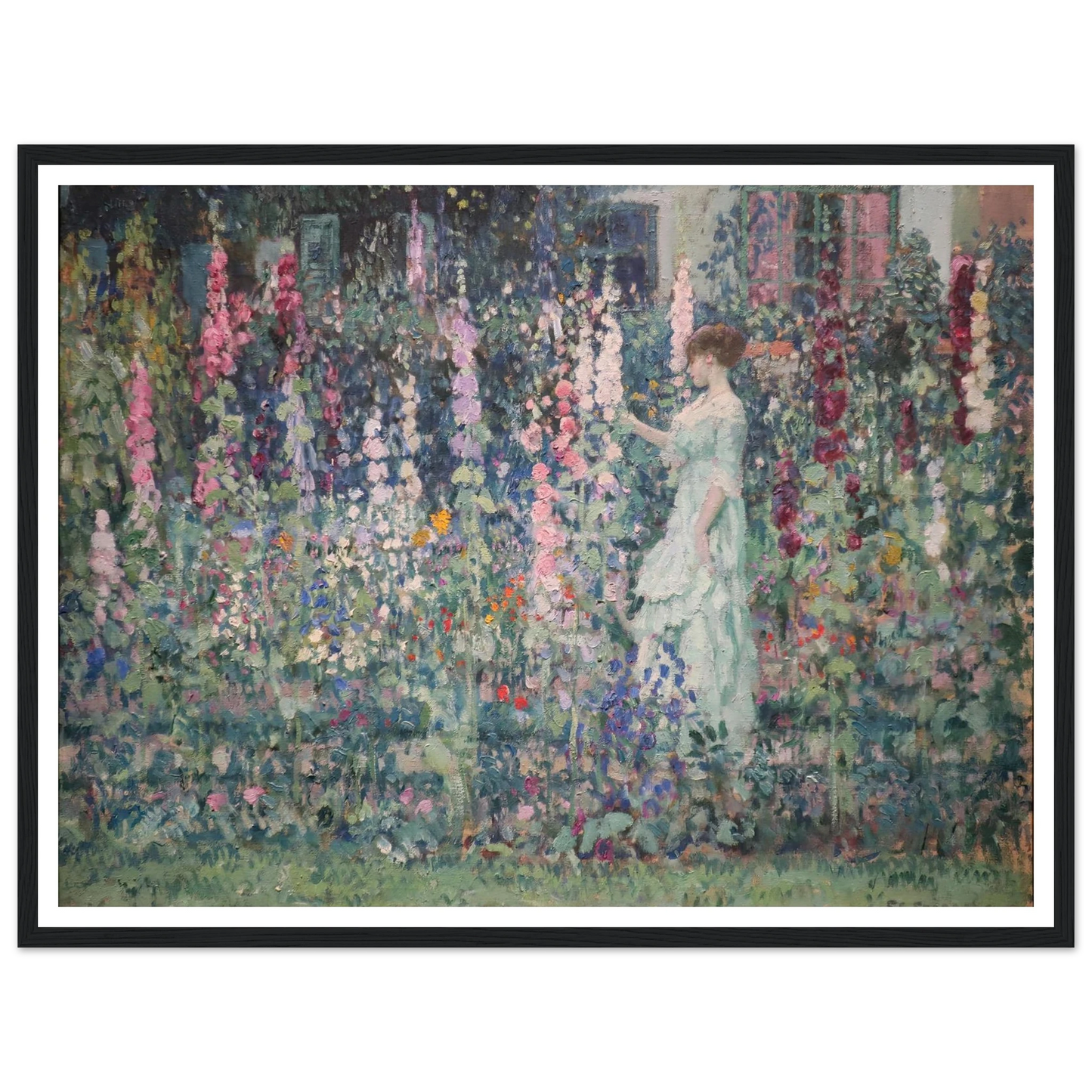 Hollyhocks (by 1911) Art Print | Frederick Carl Frieseke-Quipham Collections