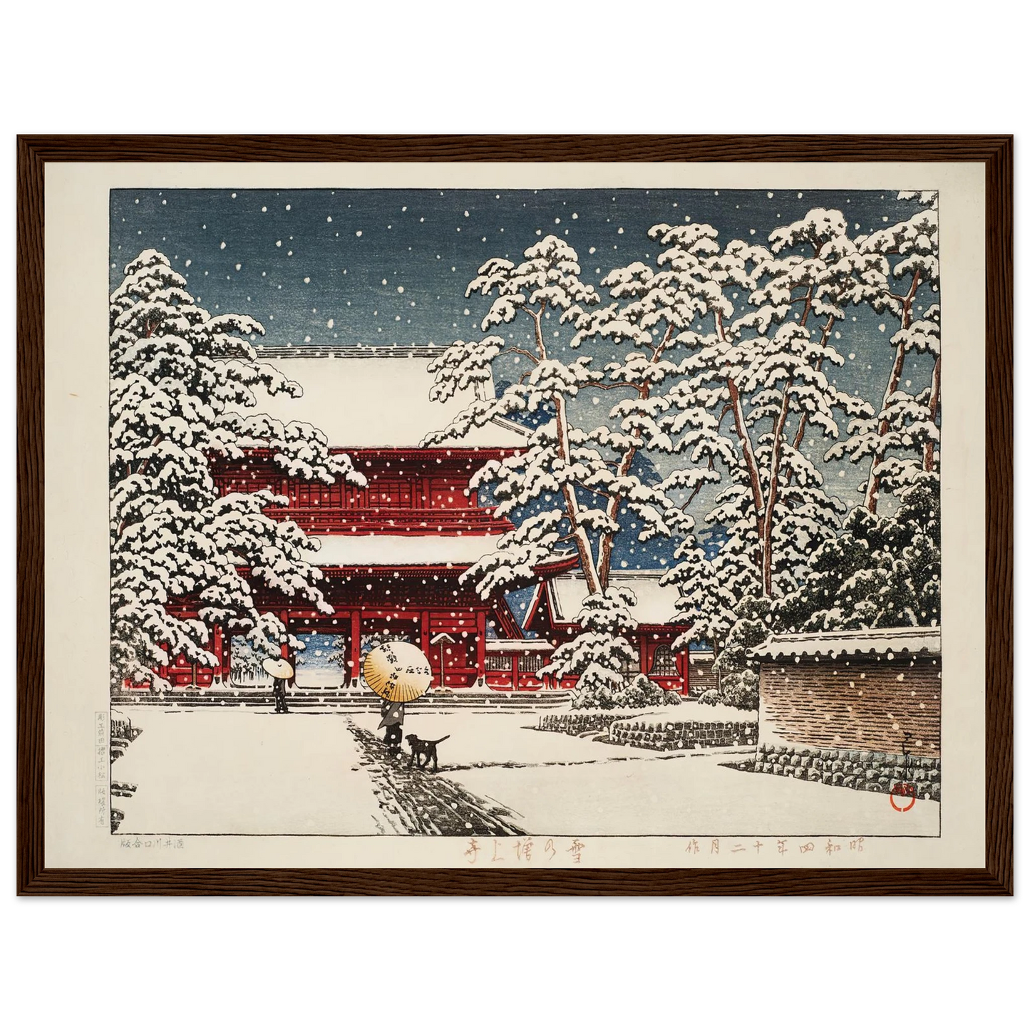 Zojoji Temple in snow (1929) Art Print | Kawase Hasui-Quipham Collections