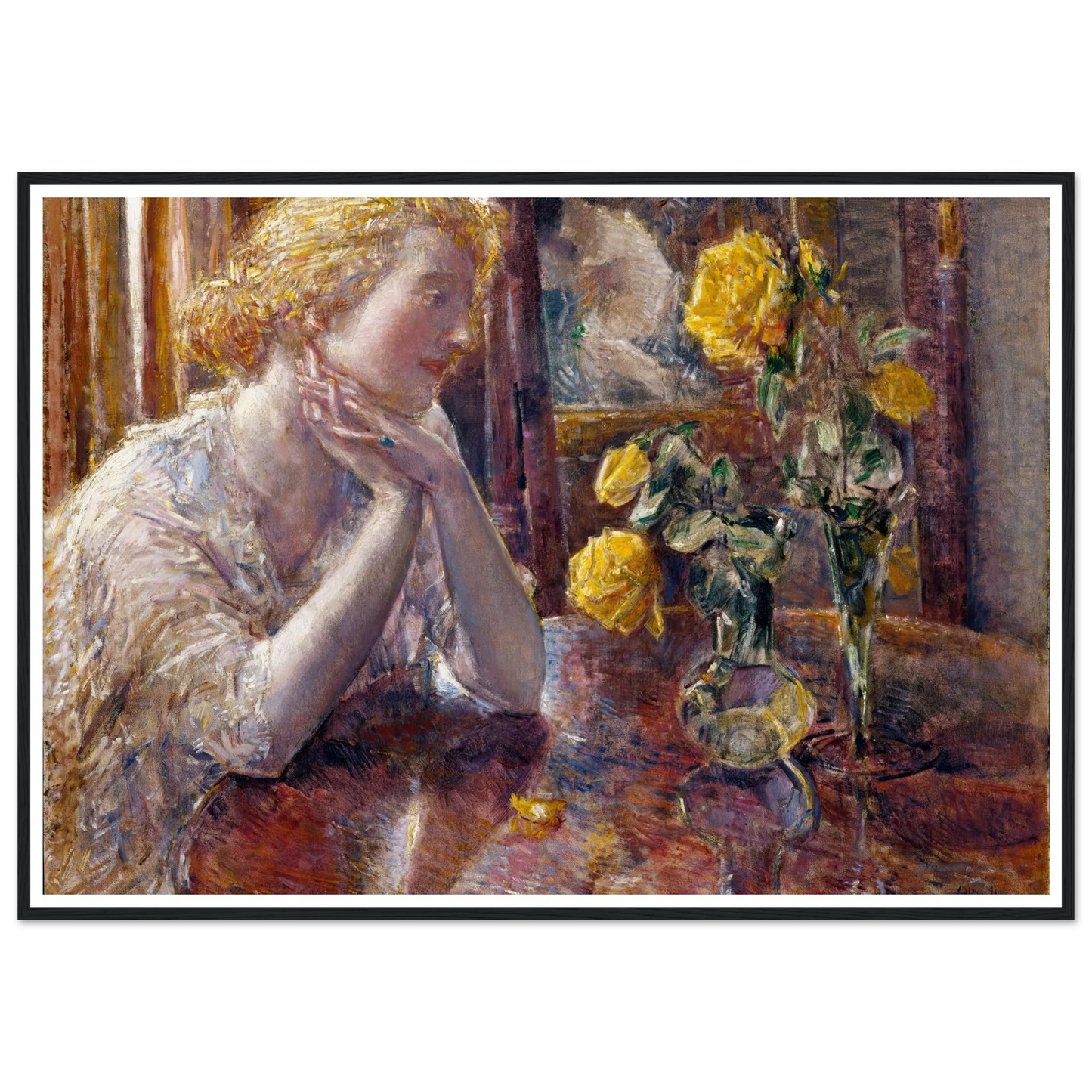 Maréchal Niel Roses (1919) Art Print | Childe Hassam-Quipham Collections