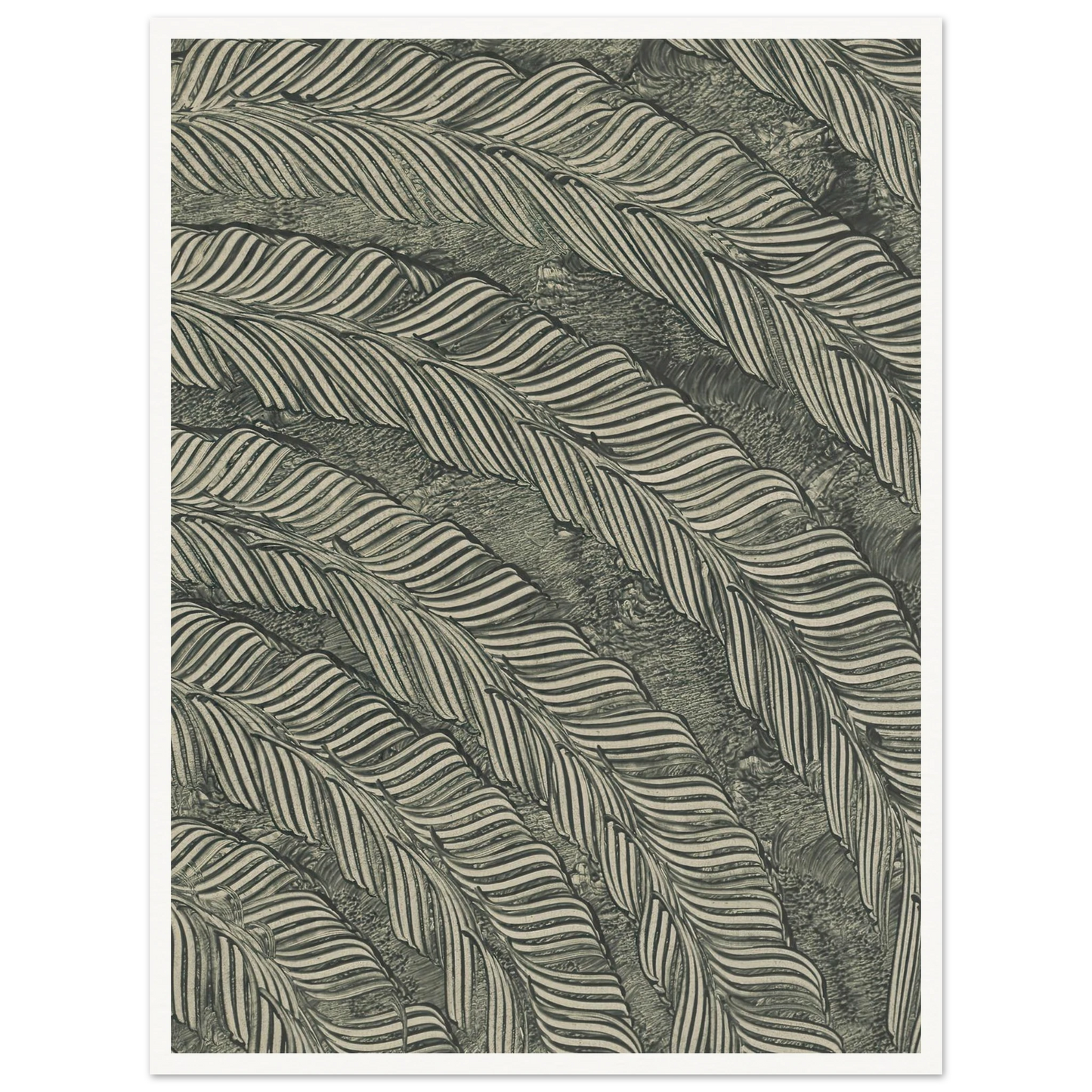 Kleisterpapier mit Verdrängungsdekor (Federn) (1890) Art Print | Anker Kyster-Quipham Collections