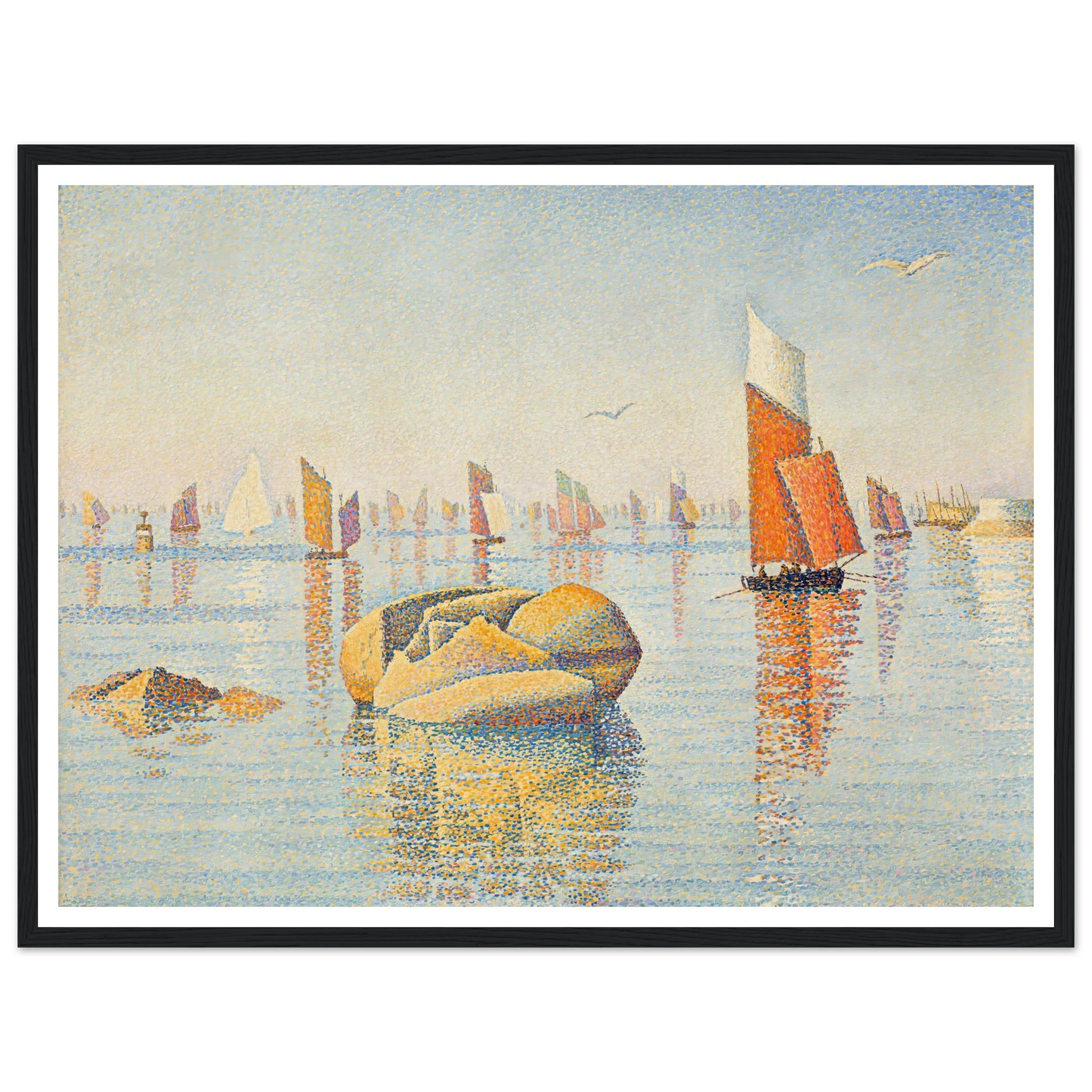 Concarneau, calme du matin (1891) Art Print | Paul Signac-Quipham Collections