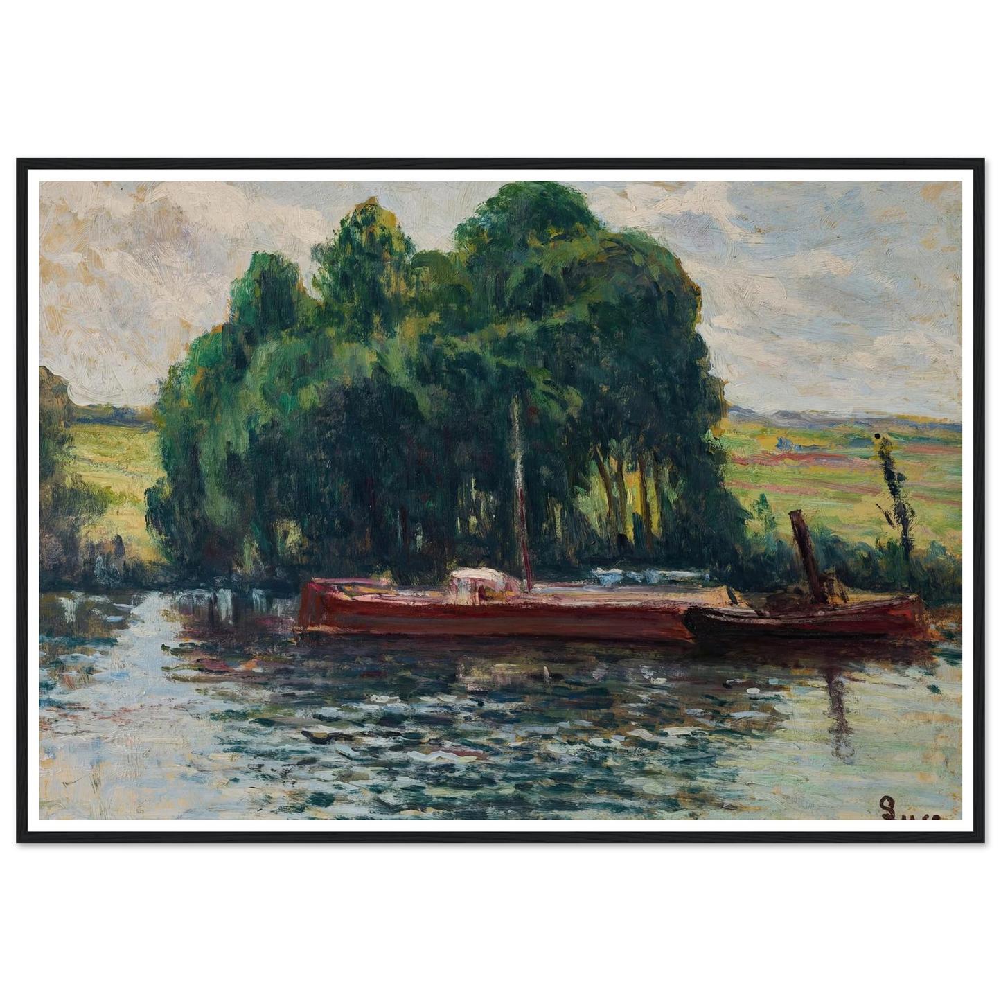 Rolleboise, La Seine Art Print | Maximilien Luce-Quipham Collections
