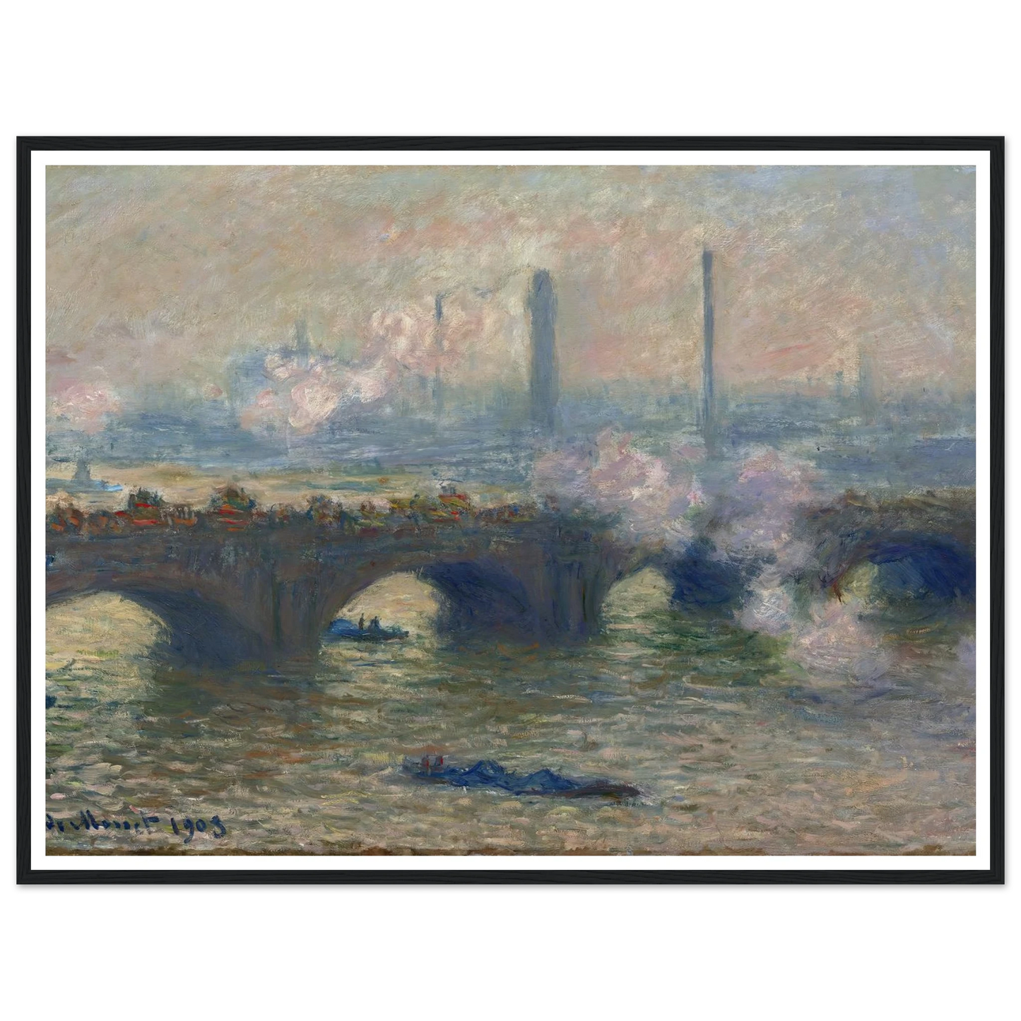 Waterloo Bridge,Gray Day (1903) Art Print | Claude Monet-Quipham Collections
