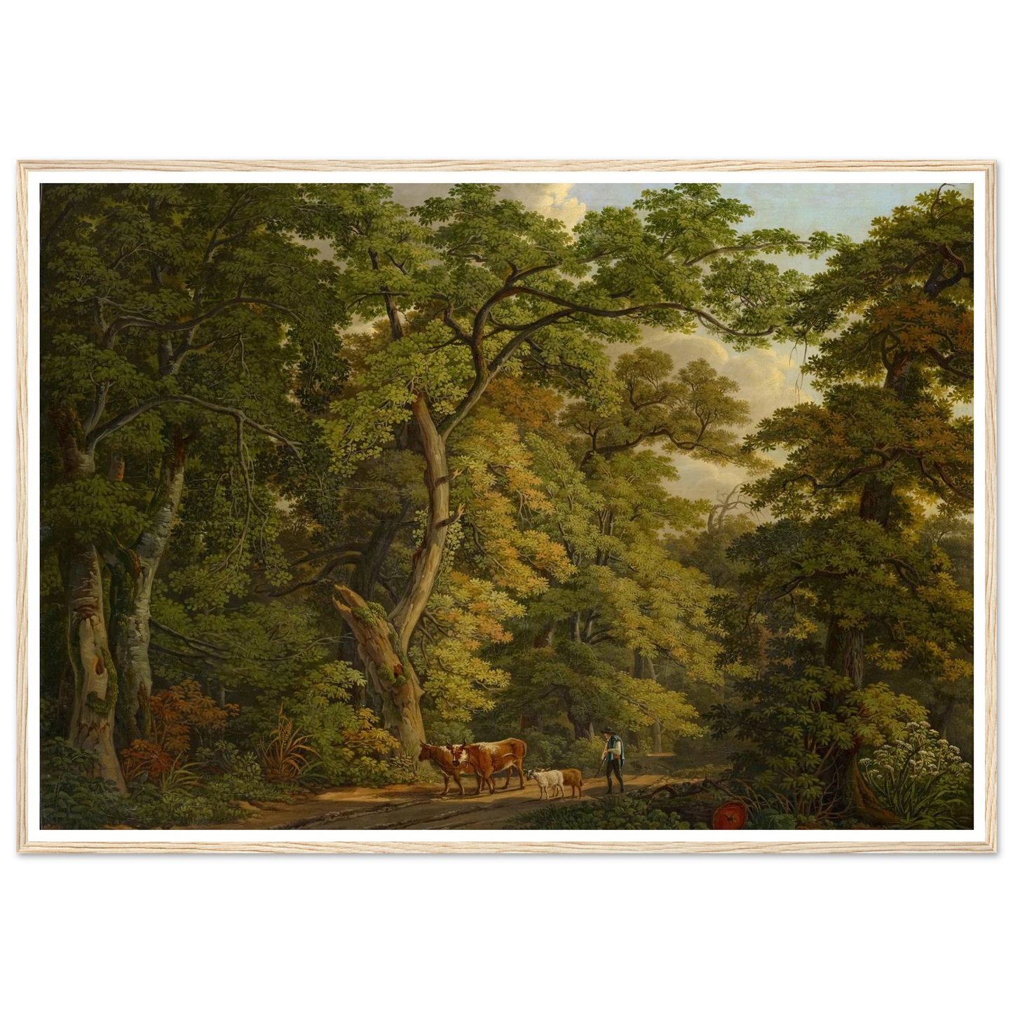 Farmer with Cattle in the Hard near Basel (1813) Art Print | Peter Birmann-Quipham Collections