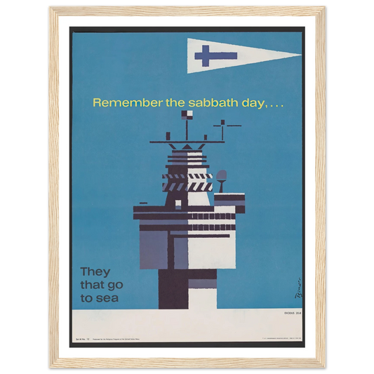 Remember the sabbath day (1963) Art Print | Joseph Binder - Framed Poster - 30x40 cm / 12x16″ - Black frame