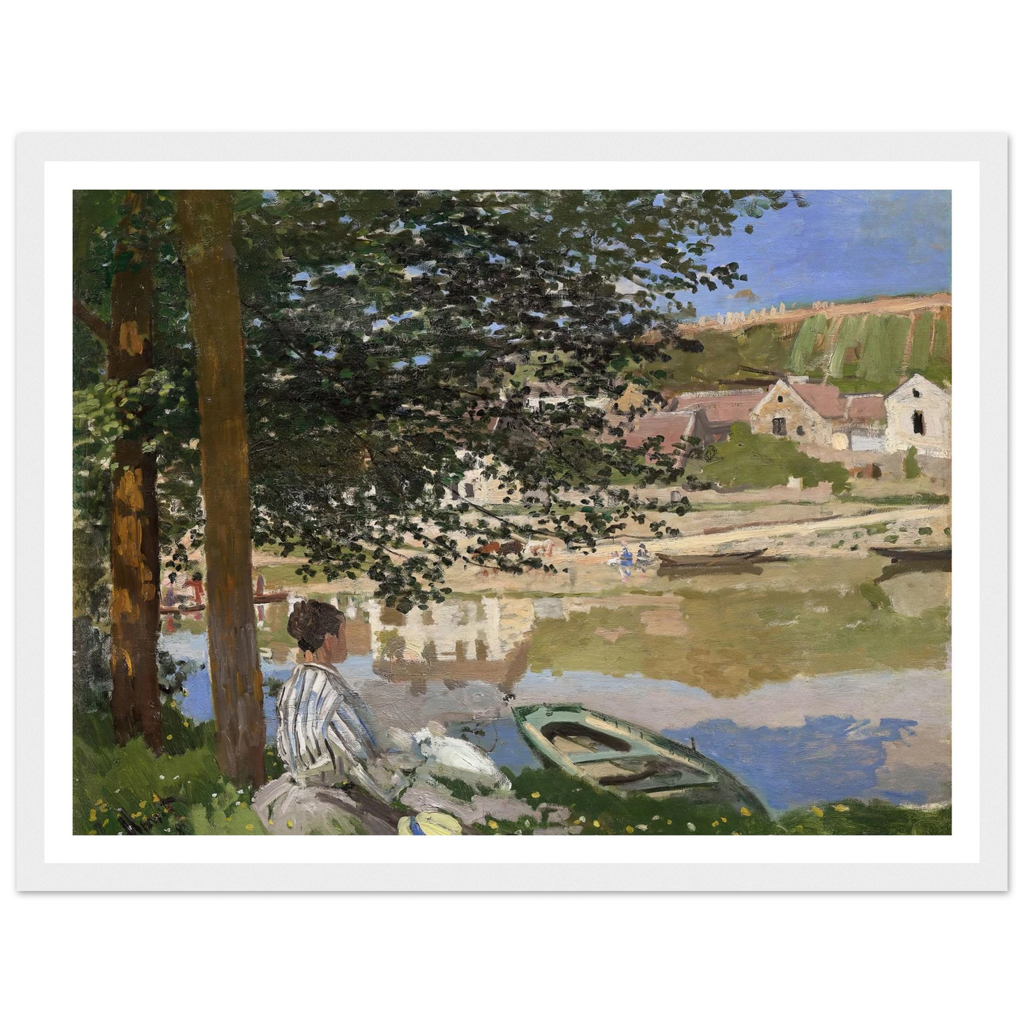 On the Bank of the Seine, Bennecourt (1868) Art Print | Claude Monet-Quipham Collections