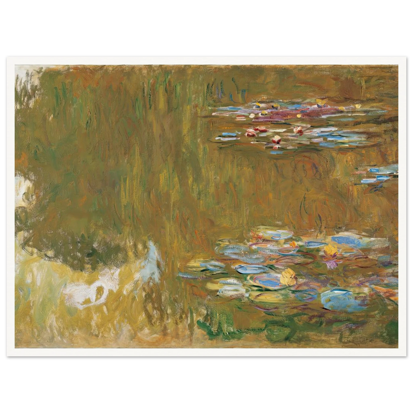 The Water Lily Pond, c. 1917-19 Art Print | Claude Monet-Quipham Collections