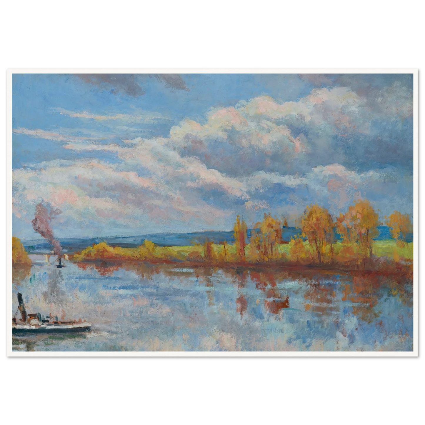 Bords de Seine à Guernes Art Print | Maximilien Luce-Quipham Collections