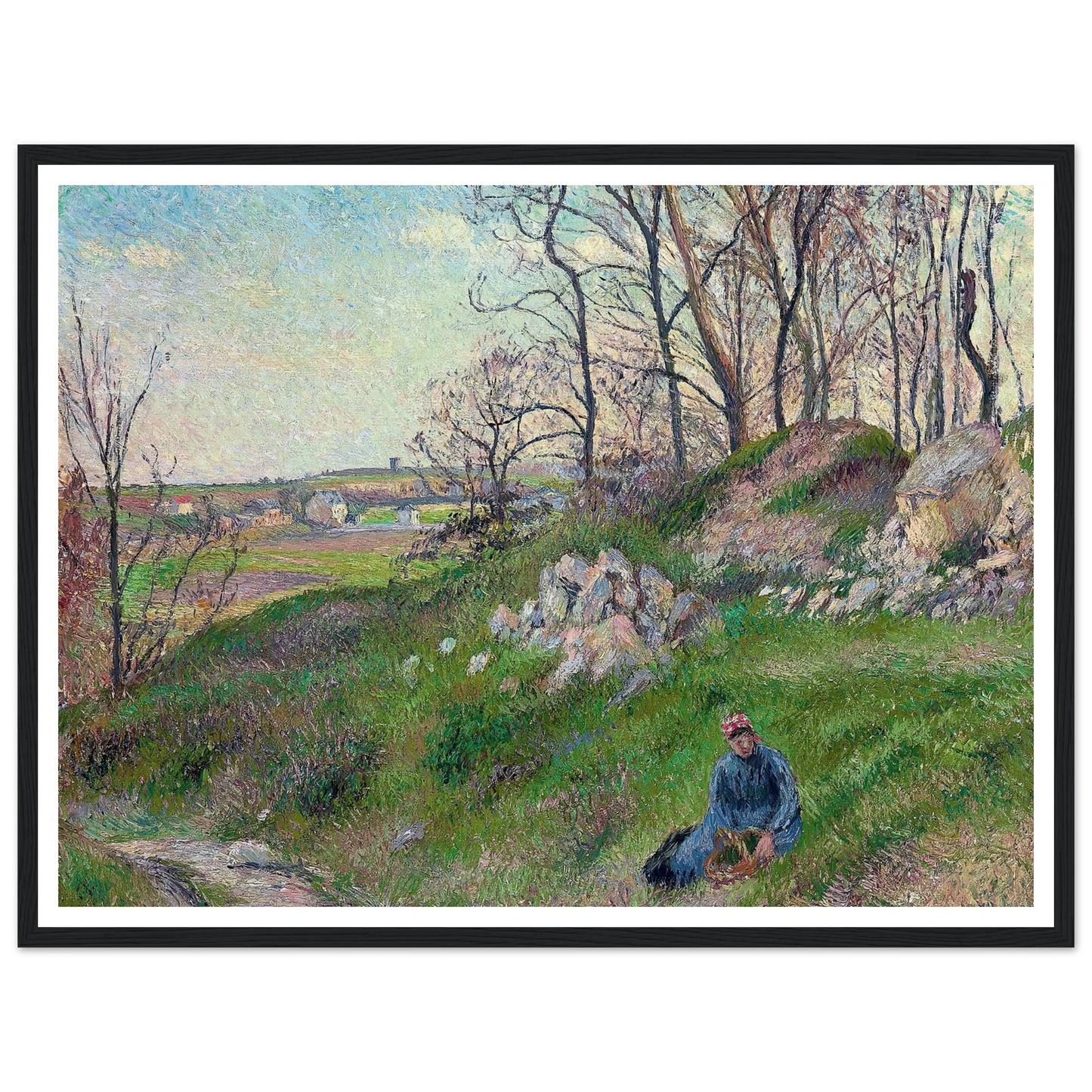 Les carrières du Chou, Pontoise (1882) Art Print | Camille Pissarro-Quipham Collections