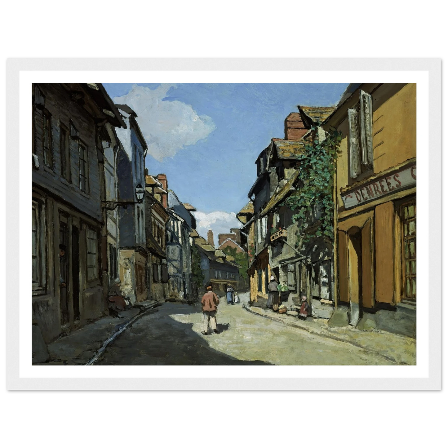 Rue de la Bavole, Honfleur (1864) Art Print | Claude Monet-Quipham Collections