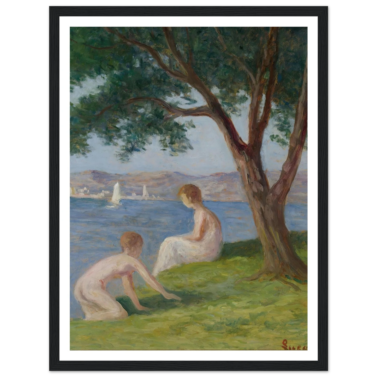 Baigneurs À St. Tropez Art Print | Maximilien Luce-Quipham Collections