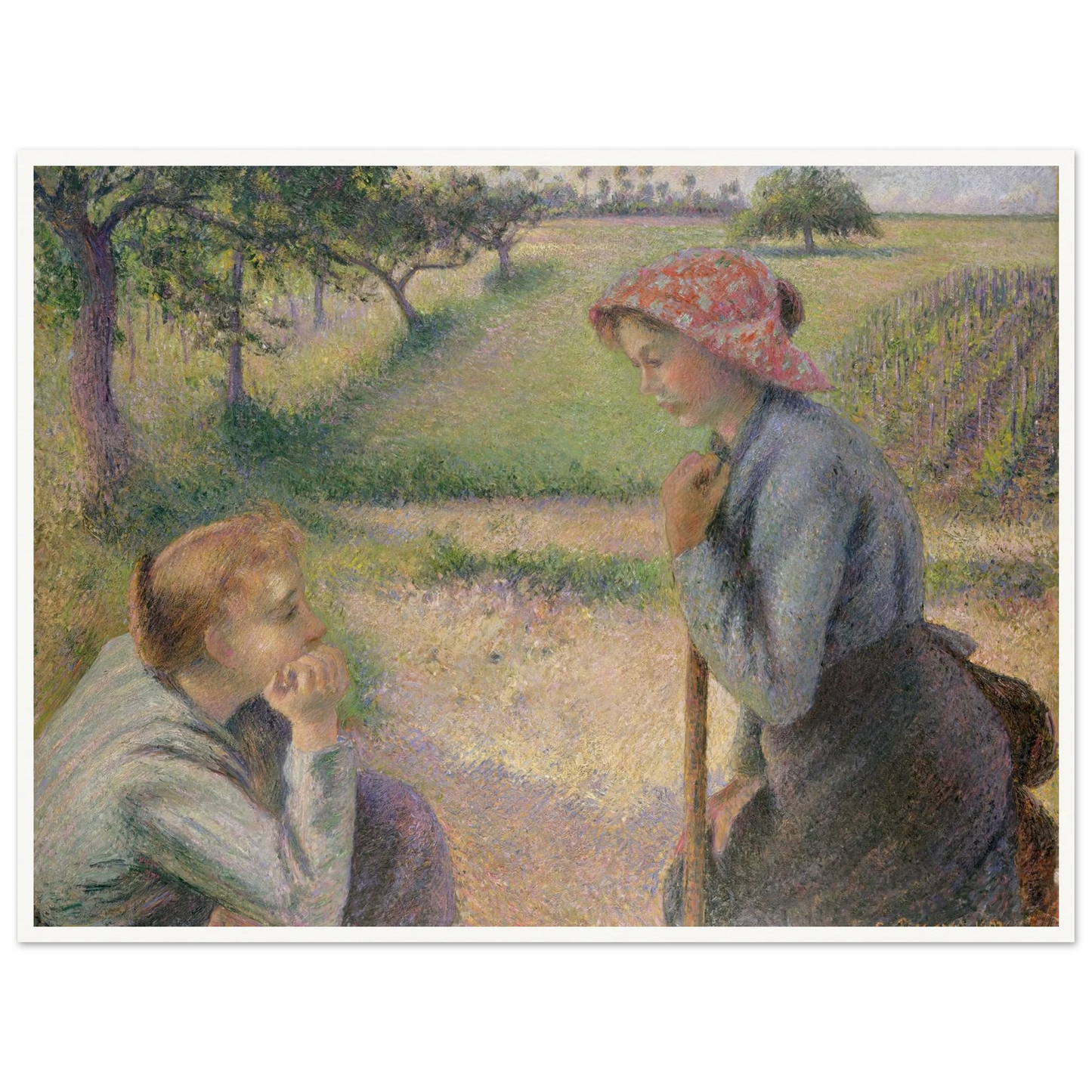 Two Young Peasant Women (1891–92) Art Print | Camille Pissarro-Quipham Collections