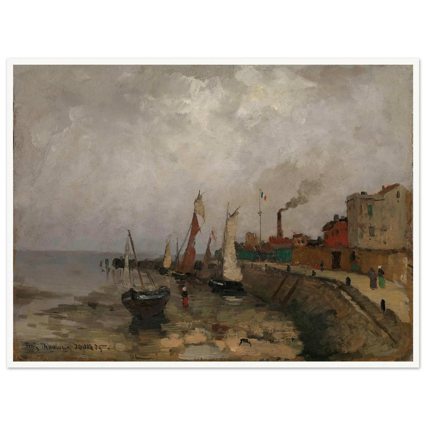 Fransk havn (Le Havre) (1875) Art Print | Frits Thaulow-Quipham Collections