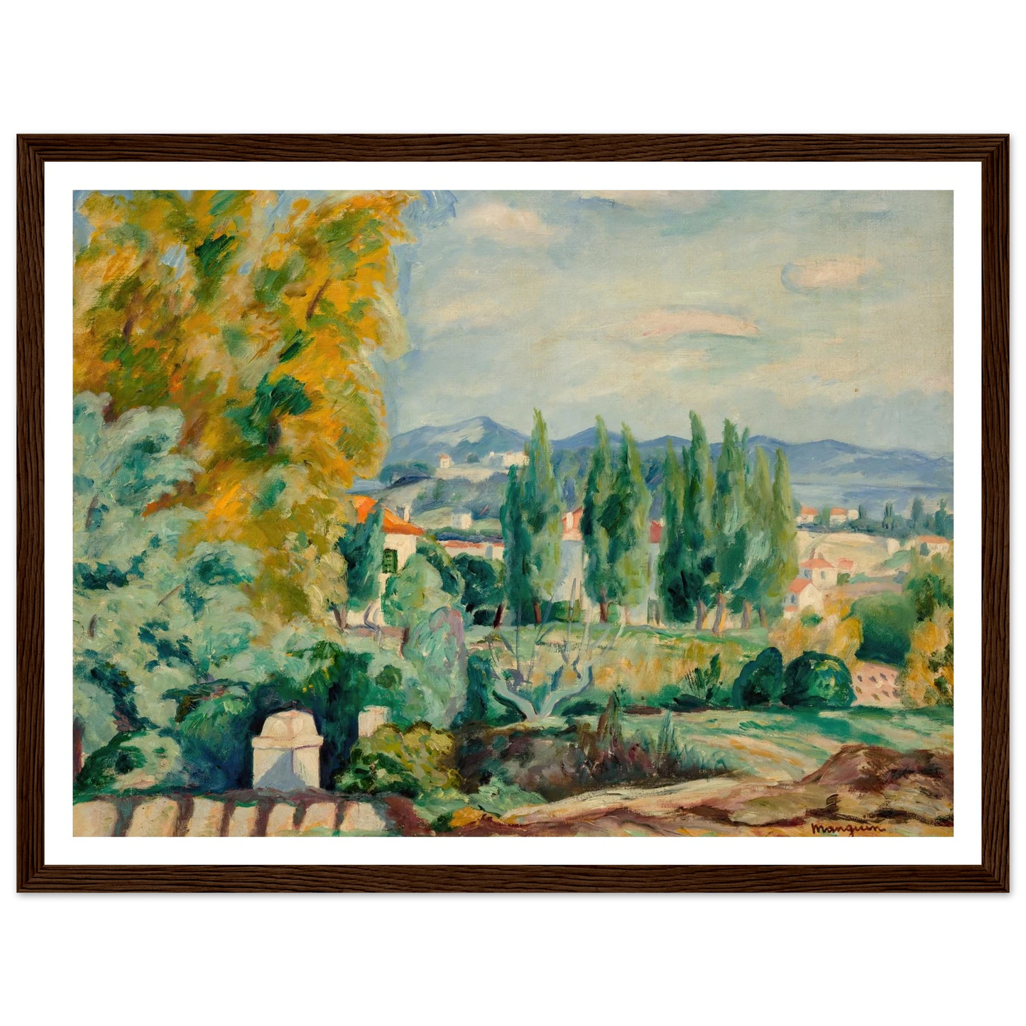Paysage d’automne aux environs de Saint-Tropez (1922) Art Print | Henri Manguin-Quipham Collections
