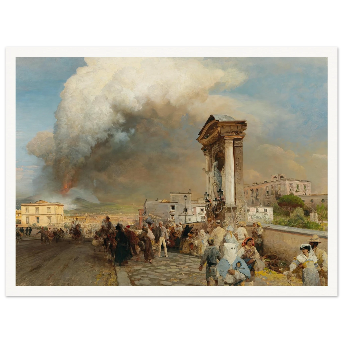 Ausbruch des Vesuv Art Print | Oswald Achenbach-Quipham Collections