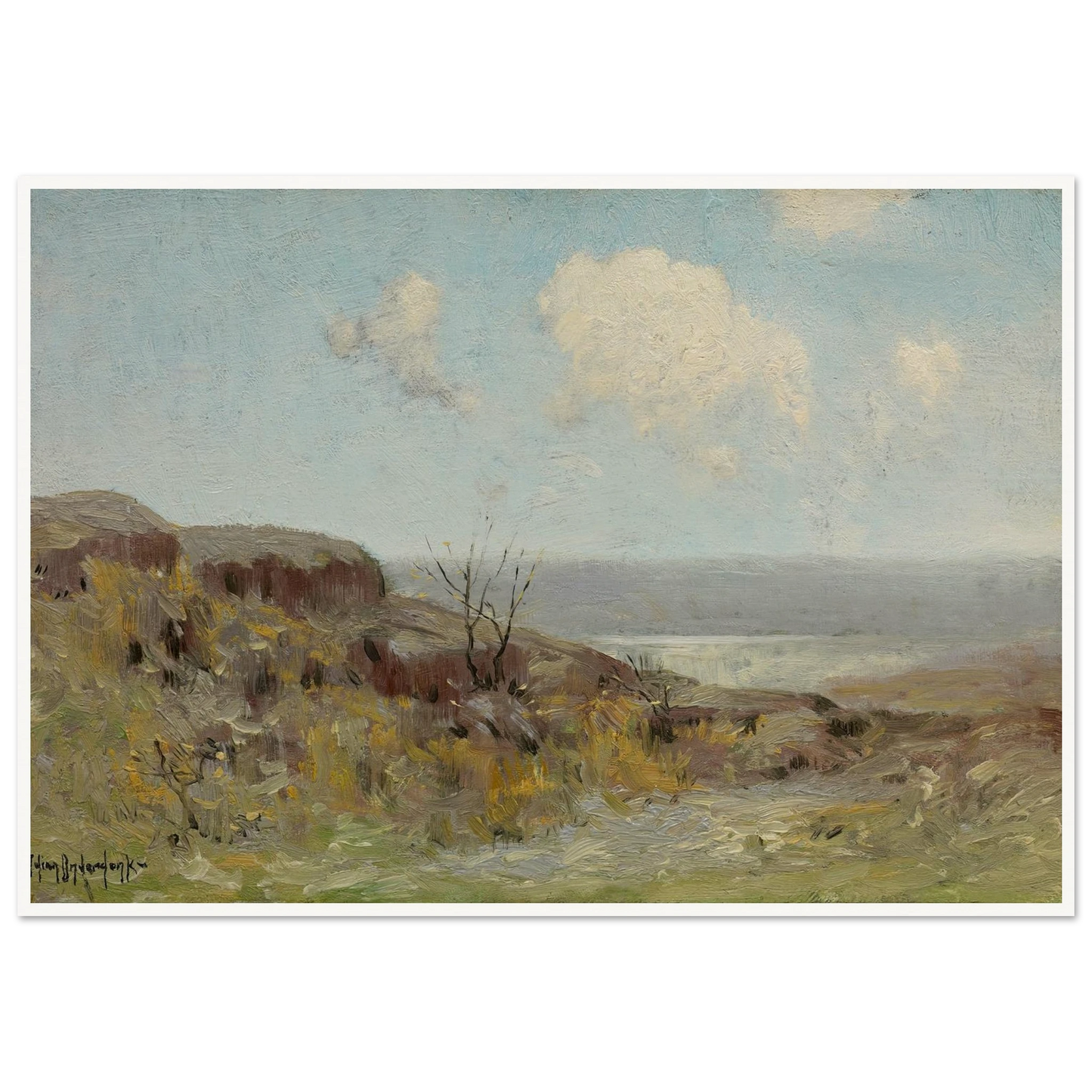 Rocky hillside quiet pool (1908) Art Print | Julian Onderdonk-Quipham Collections