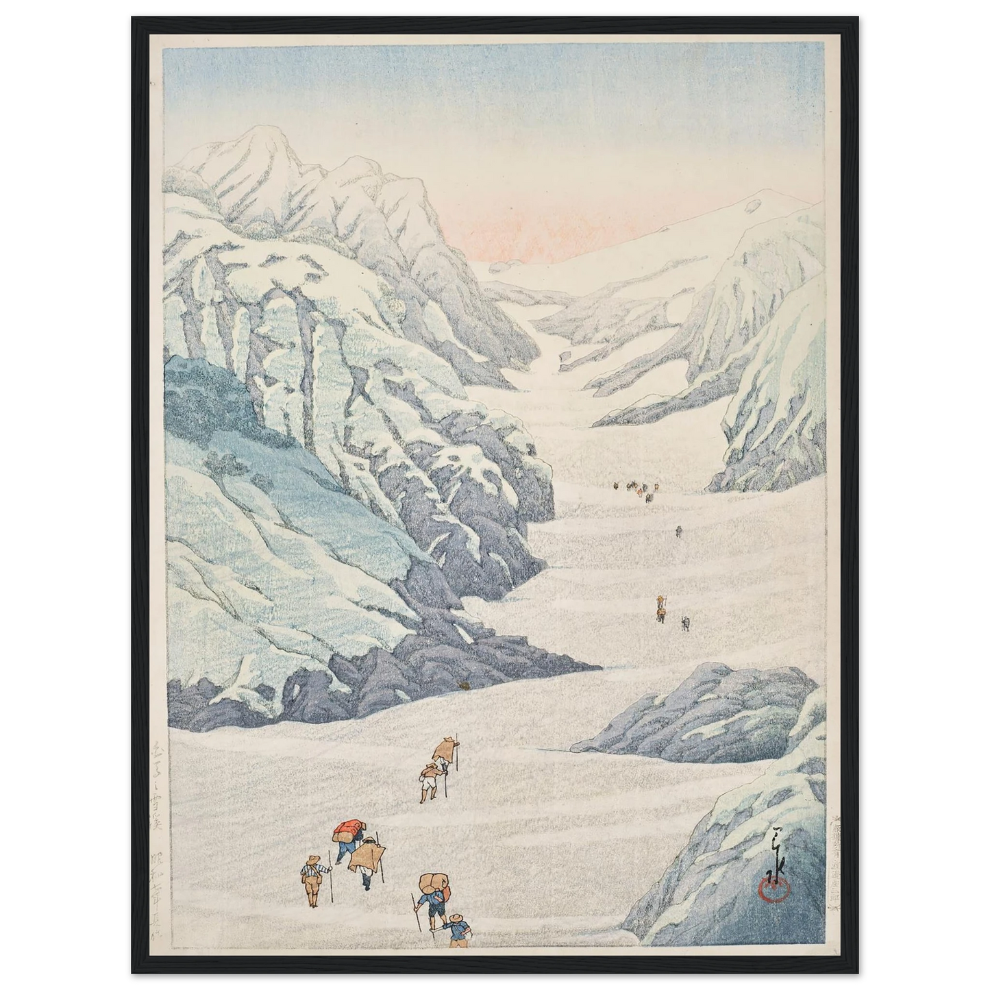 Shirouma no sekkei (Snow valley of Mount Shirouma) (1932) Art Print | Kawase Hasui-Quipham Collections