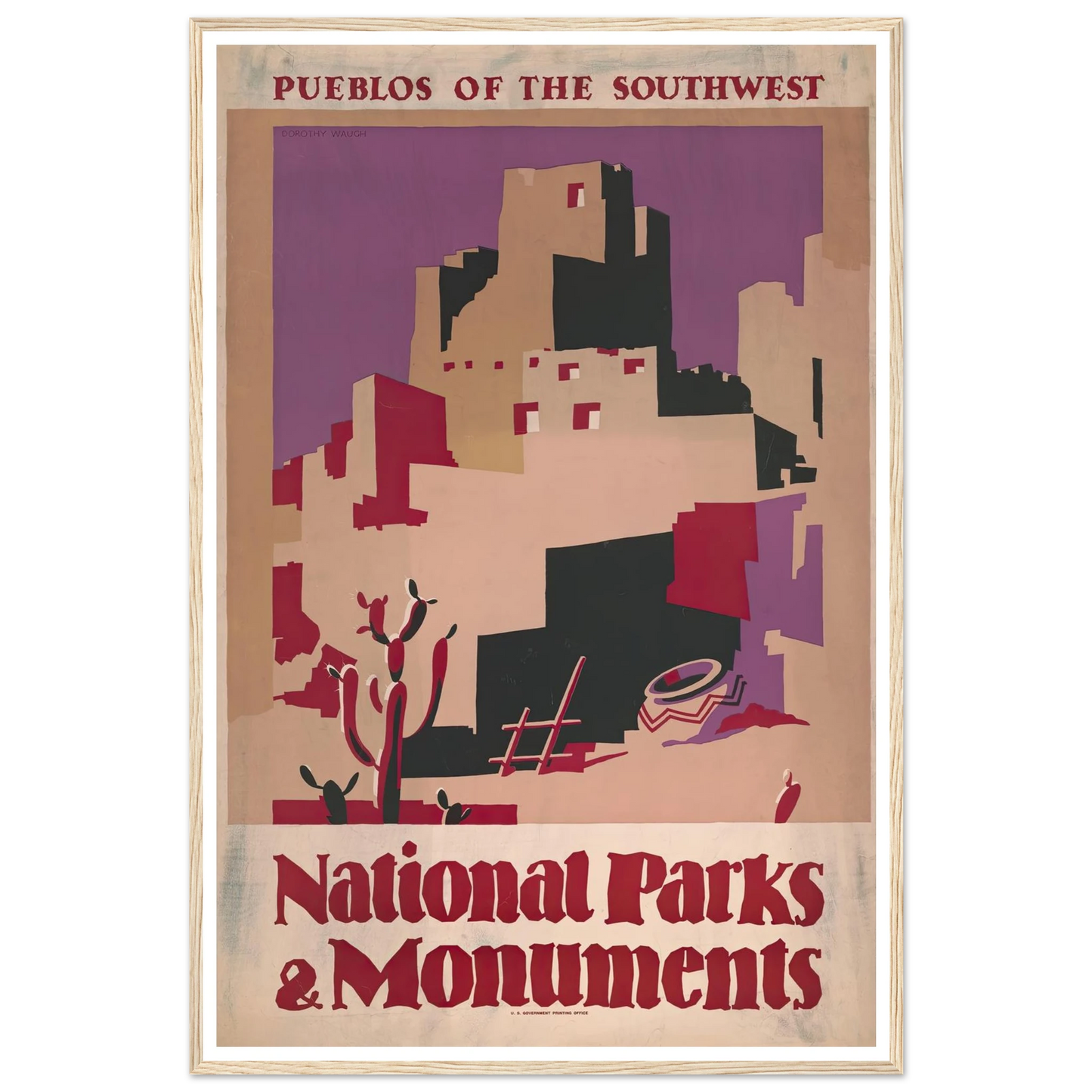 National parks and monuments Pueblos of the southwest (1930) Art Print | Dorothy Waugh-Quipham Collections