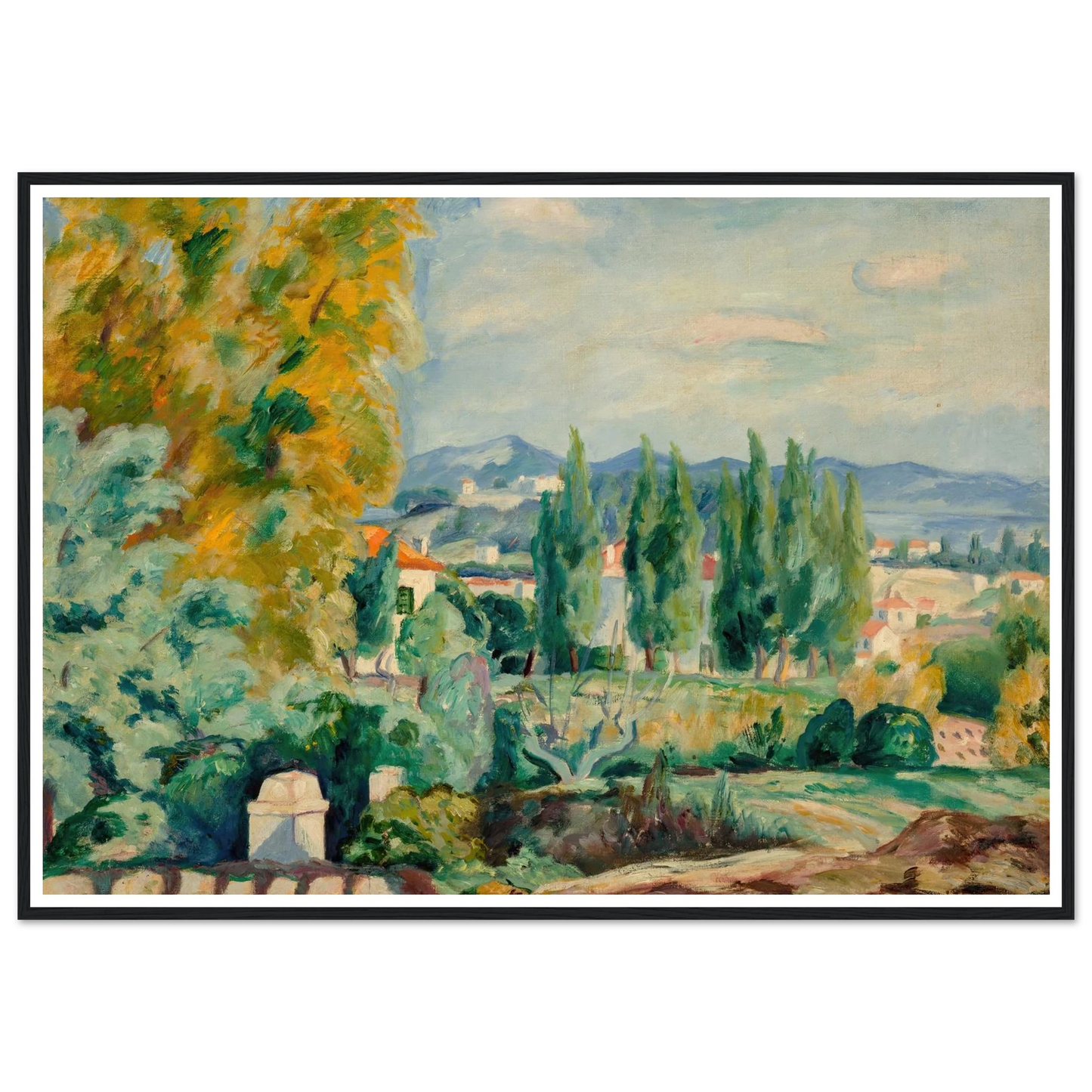 Paysage d’automne aux environs de Saint-Tropez (1922) Art Print | Henri Manguin-Quipham Collections