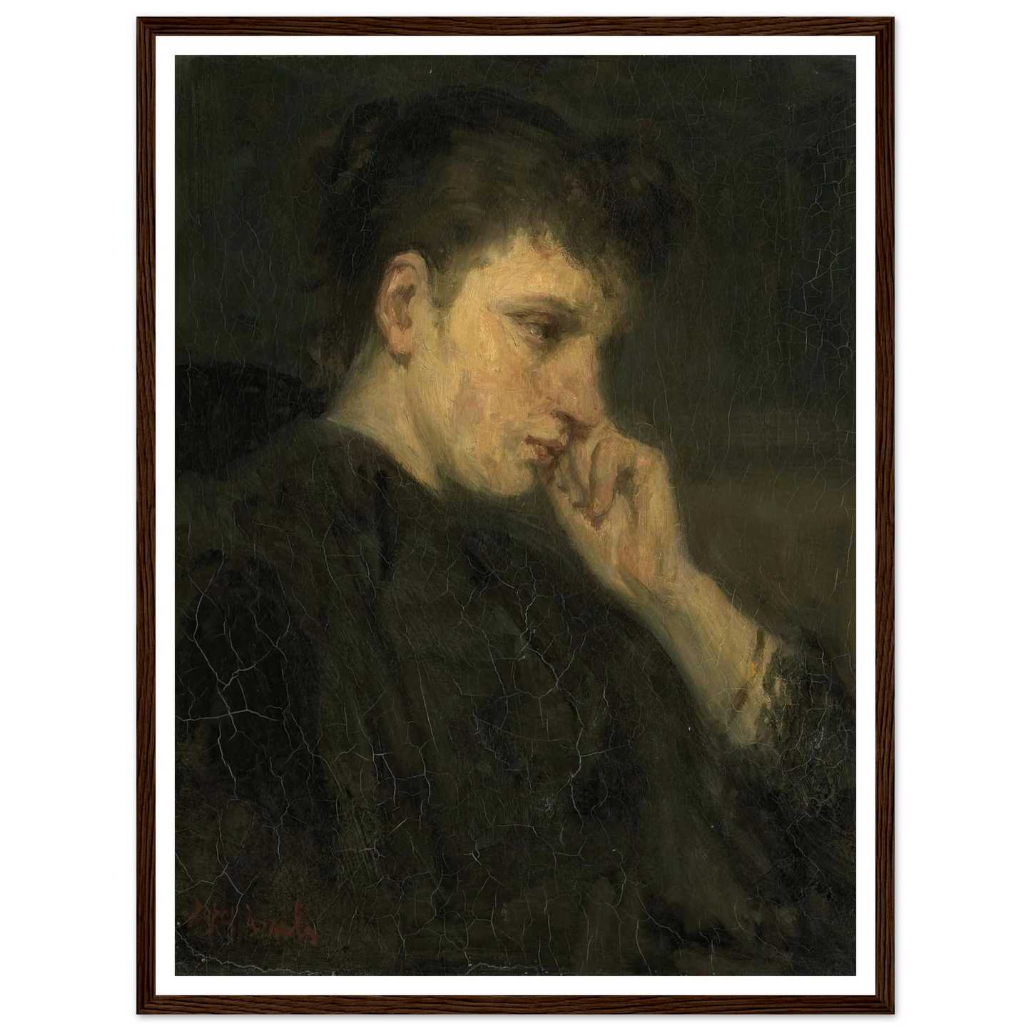 ‘Malancholy’ (1880 - 1899) Art Print | Jozef Israels-Quipham Collections