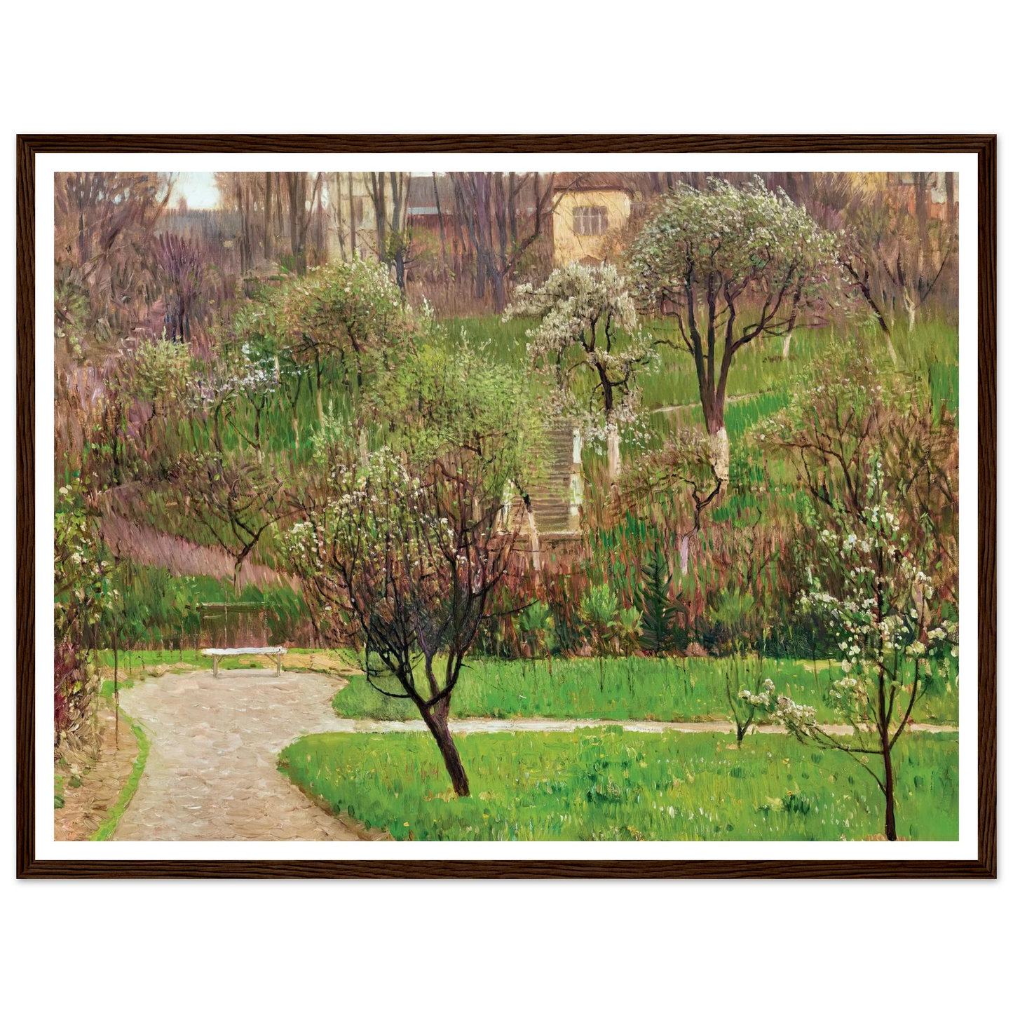 Garten in Döbling (Garden in Döbling, Vienna) (circa 1908) Art Print | Carl Moll-Quipham Collections