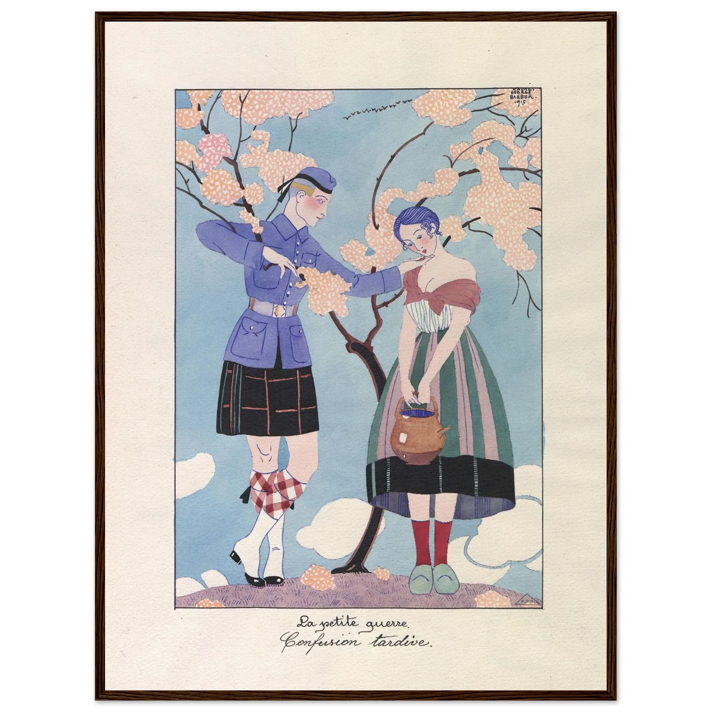 La petite guerre. Confusion tardive (1915) Art Print | George Barbier-Quipham Collections