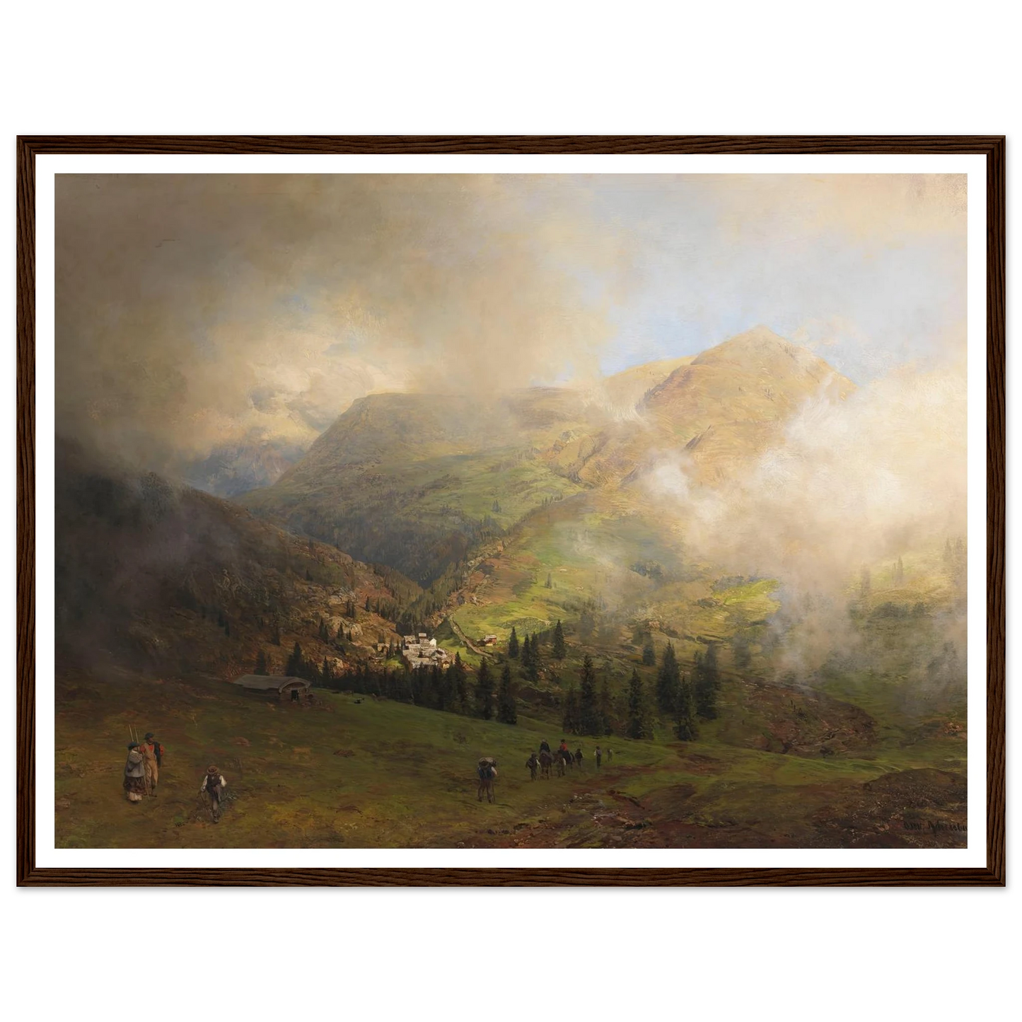 Blick auf die Rigi (1864) Art Print | Oswald Achenbach-Quipham Collections