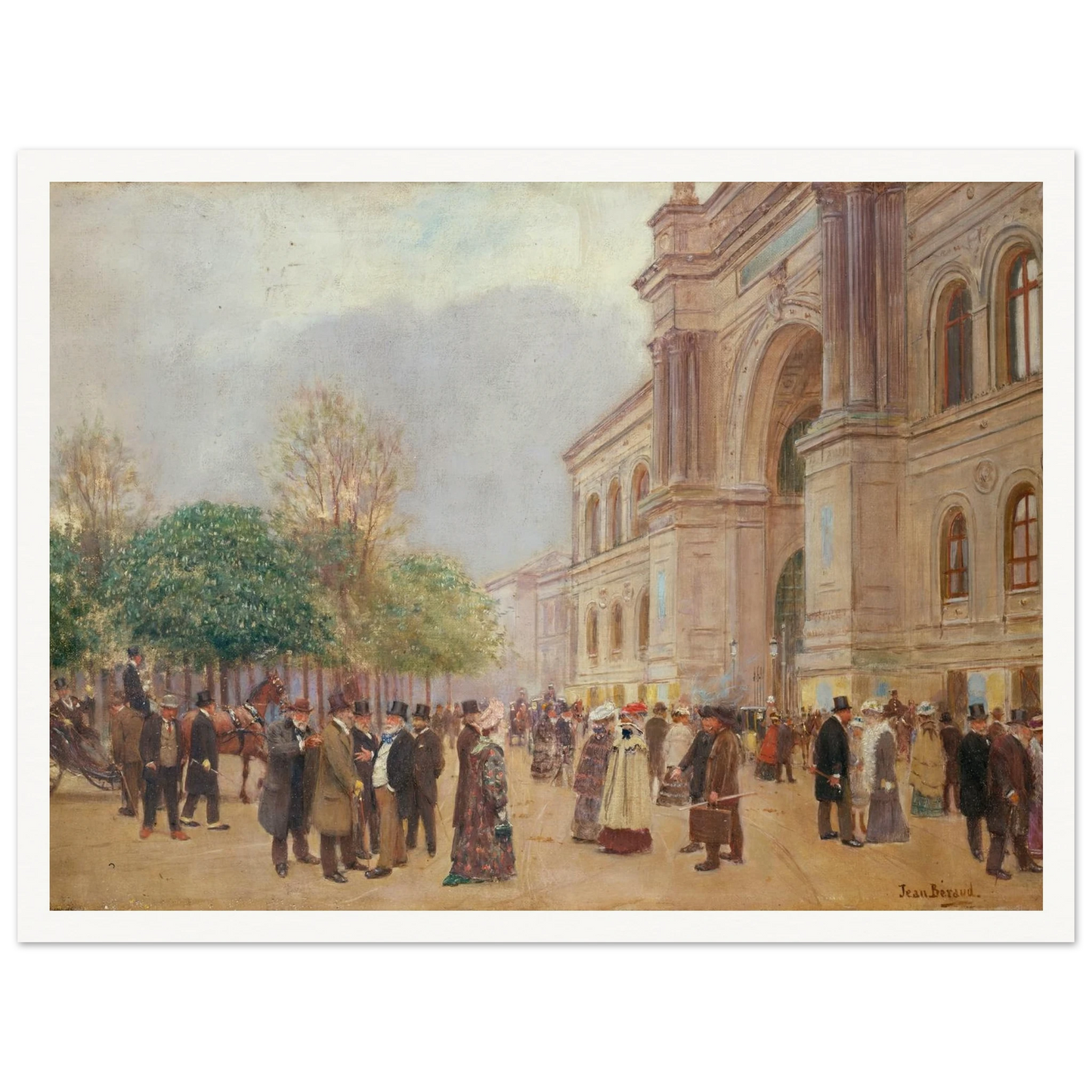 La sortie du Salon, au Palais de l’Industrie (1890) Art Print | Jean Beraud-Quipham Collections