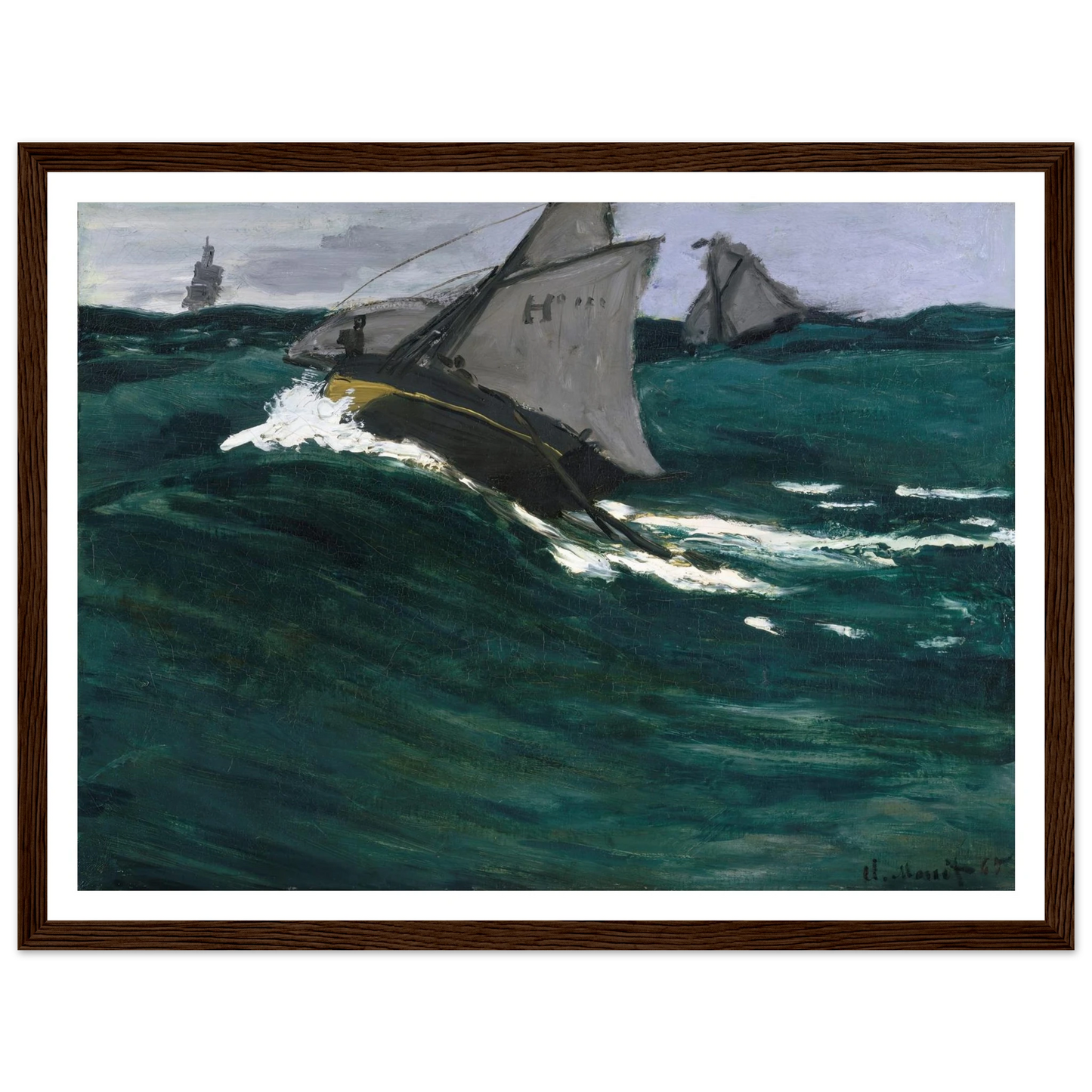 The Green Wave (circa 1866–1867) Art Print | Claude Monet-Quipham Collections