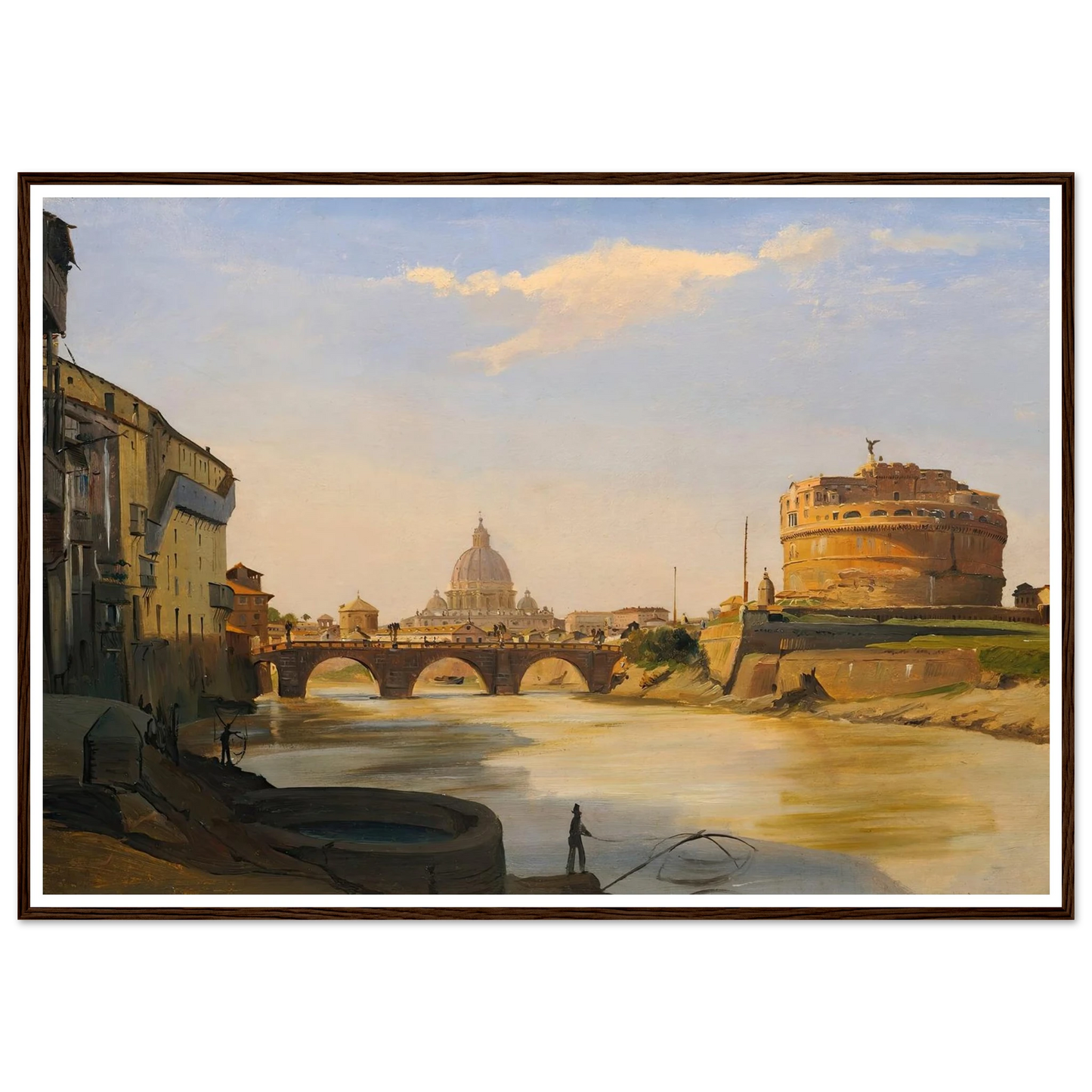 View Of The Castel Sant’angelo, Rome Art Print | Ippolito Caffi-Quipham Collections