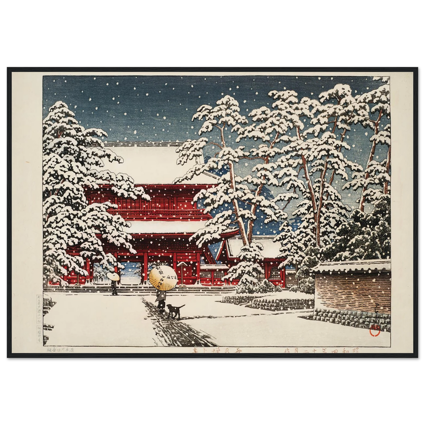 Zojoji Temple in snow (1929) Art Print | Kawase Hasui-Quipham Collections