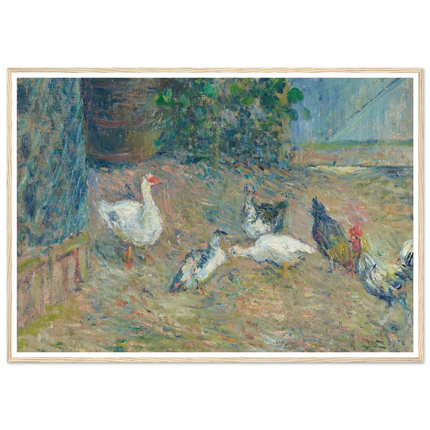 Poulailler à la maison rouge, Pontoise (1878) Art Print | Camille Pissarro-Quipham Collections