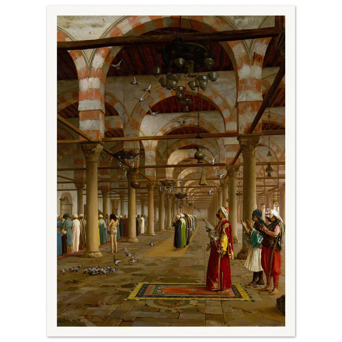 Prayer in the Mosque (1871) Art Print | Jean Leon Gerome-Quipham Collections