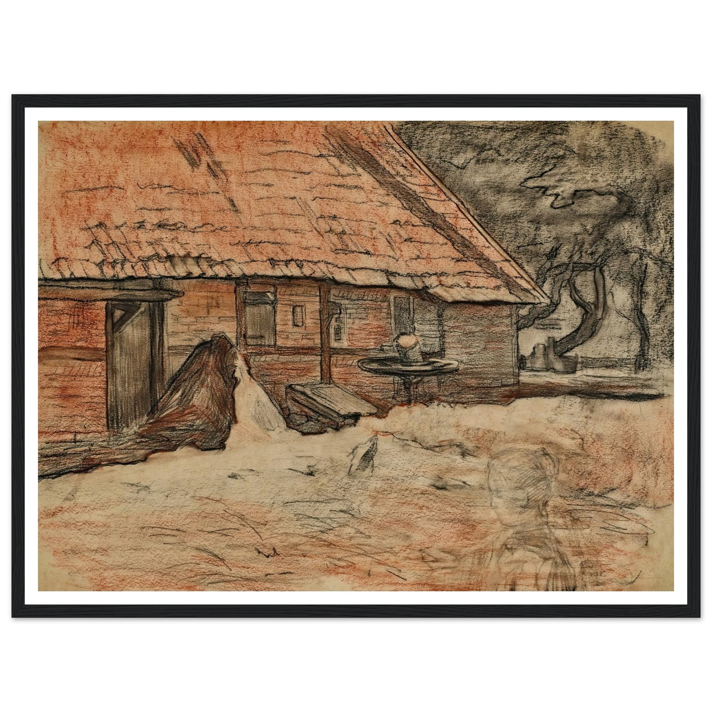 Zijaanzicht van een boerderij bij Winterswijk (circa 1898-1899) Art Print | Piet Mondrian-Quipham Collections