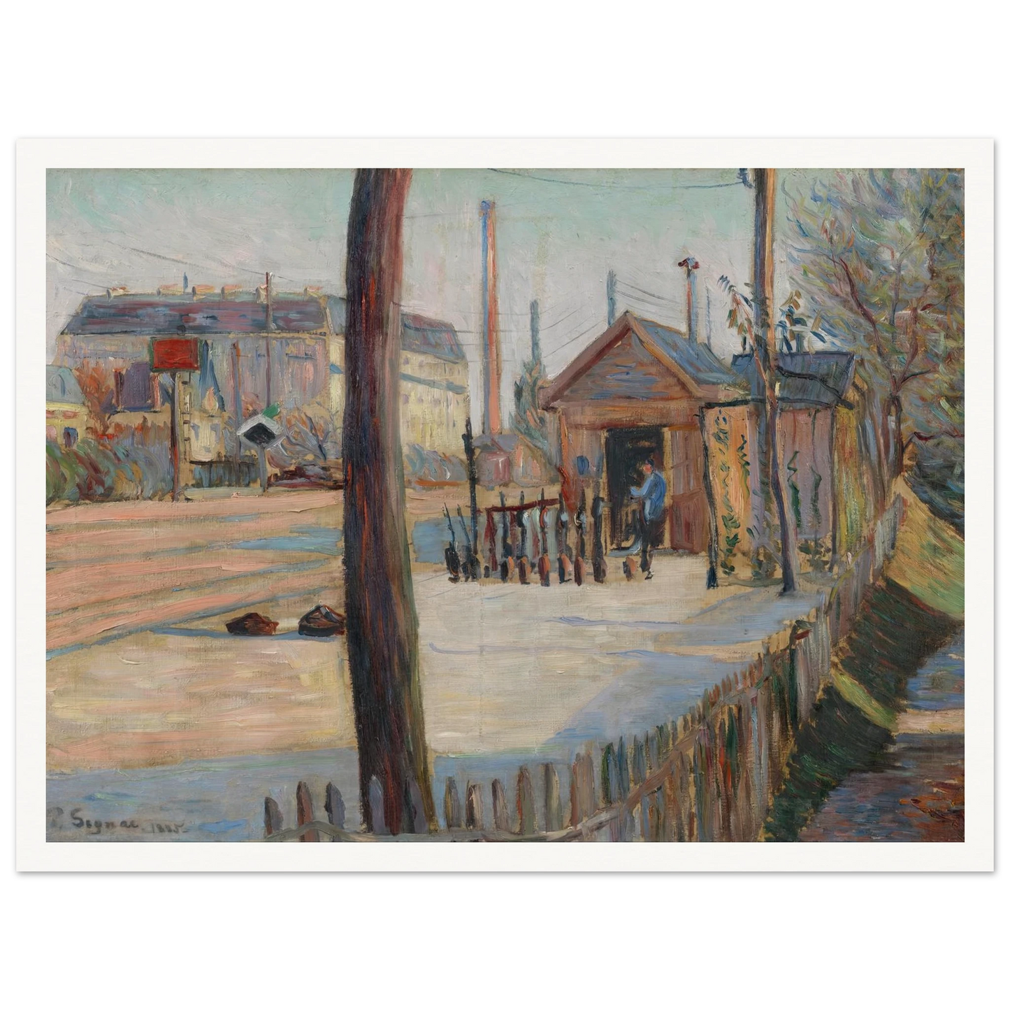 Railway junction near Bois-Colombes Art Print | Paul Signac-Quipham Collections