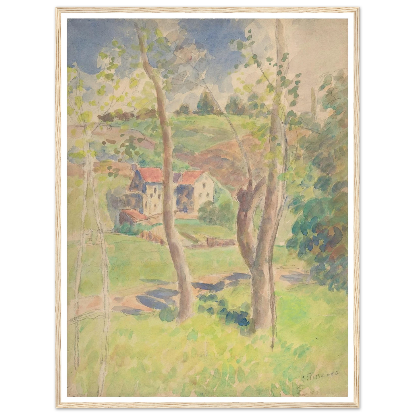 Landscape (second half 19th century) Art Print | Camille Pissarro-Quipham Collections