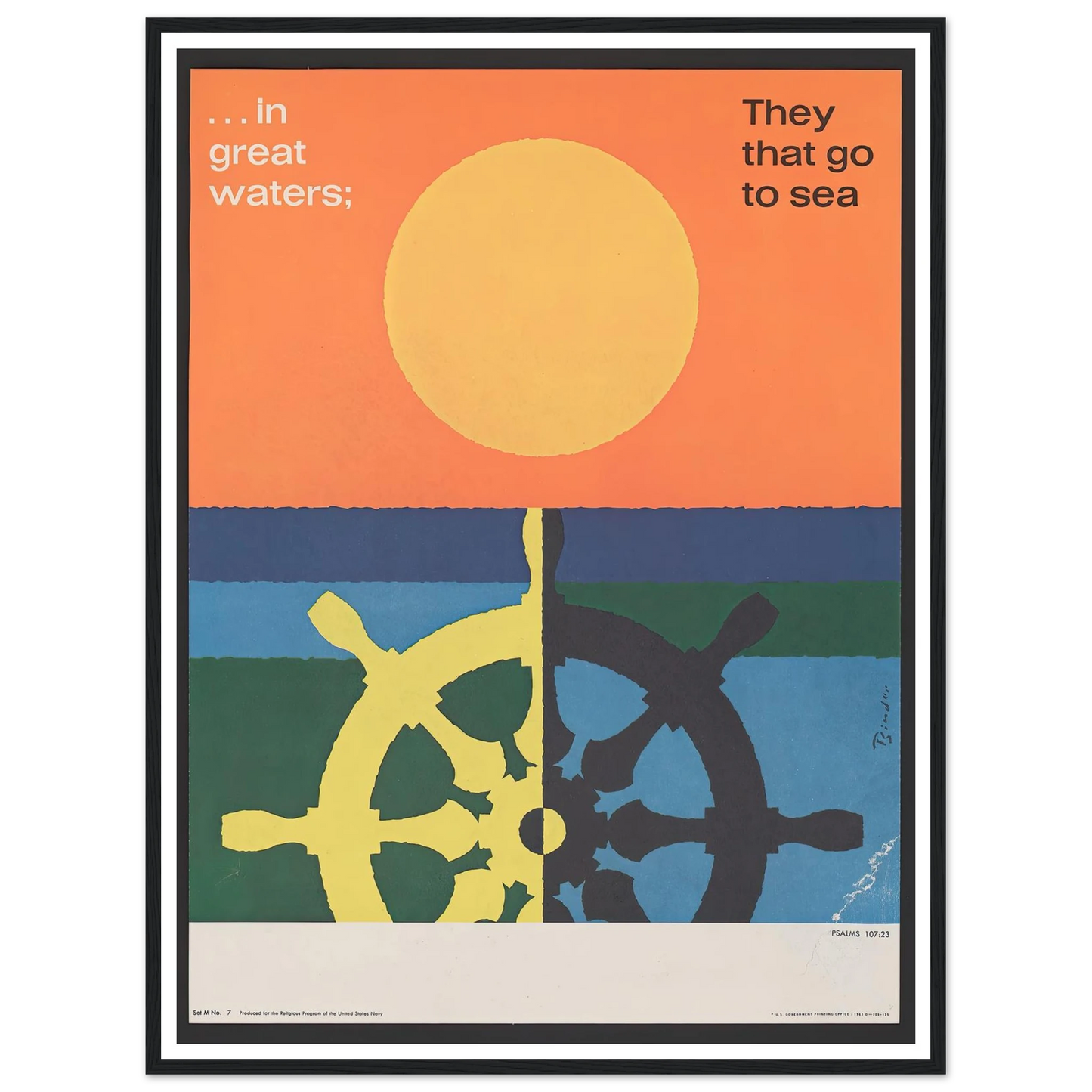 In great water; … Psalms 107_23 (1963) Art Print | Joseph Binder-Quipham Collections