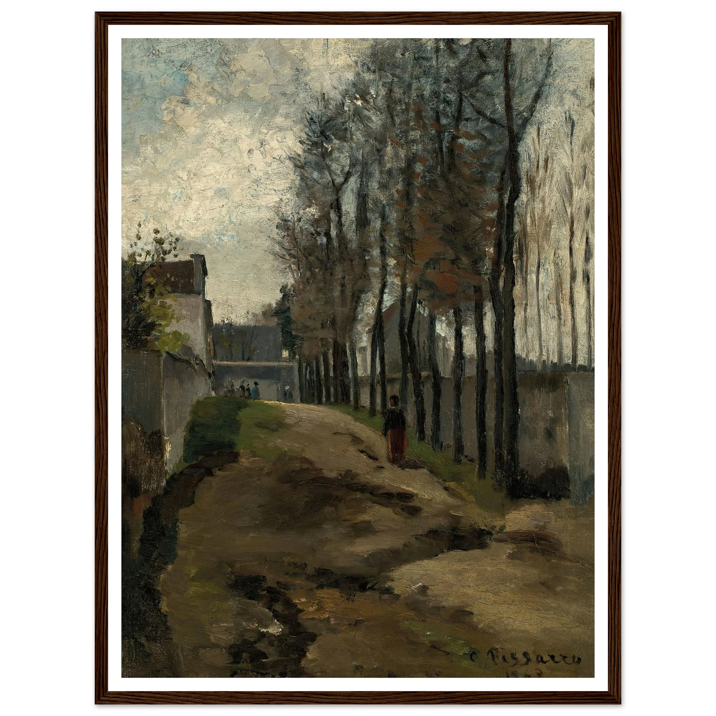Le Chemin, paysage hivernal (1862) Art Print | Camille Pissarro-Quipham Collections