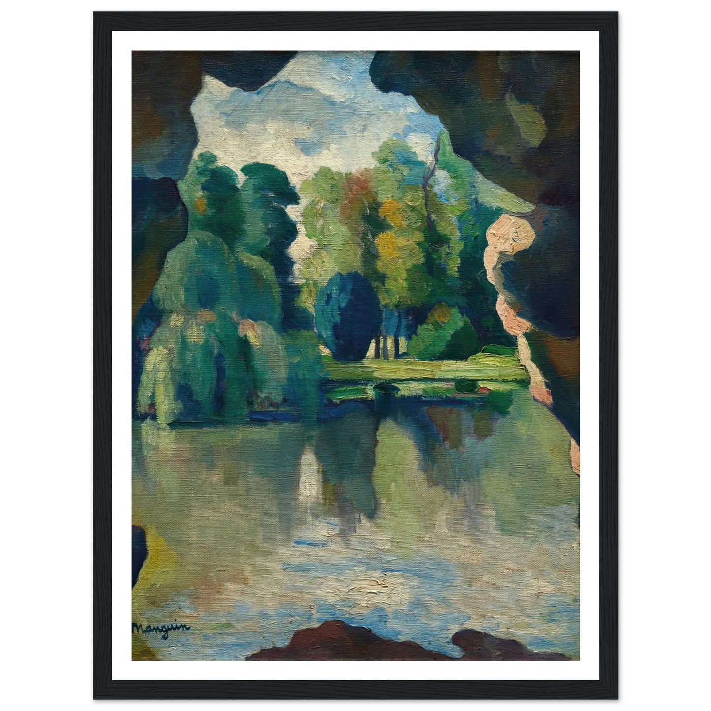 Le Lac de Bagatelle, Bois de Boulogne (1909) Art Print | Henri Manguin-Quipham Collections