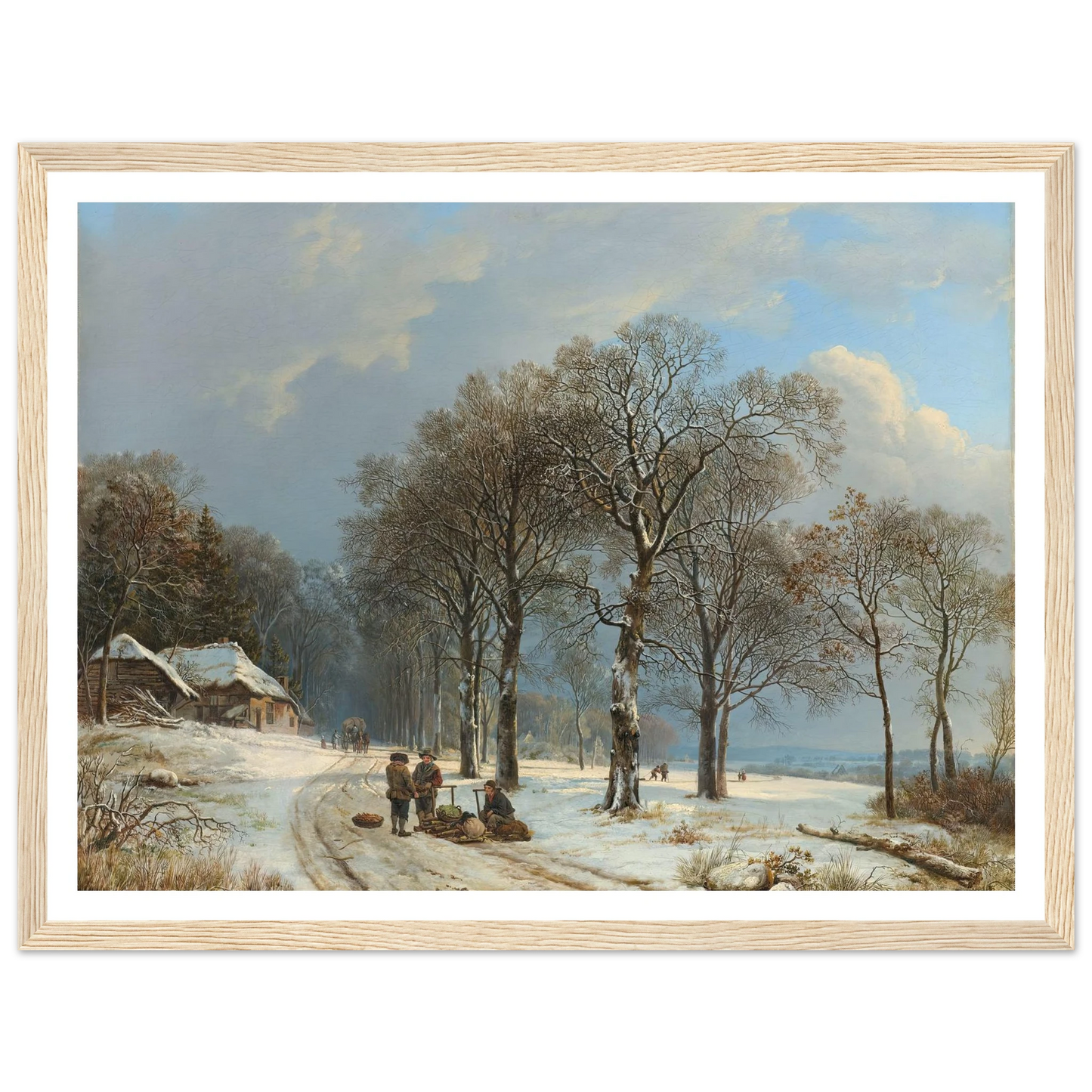 Winter Landscape (1835 - 1838) Art Print | Barend Cornelis Koekkoek-Quipham Collections