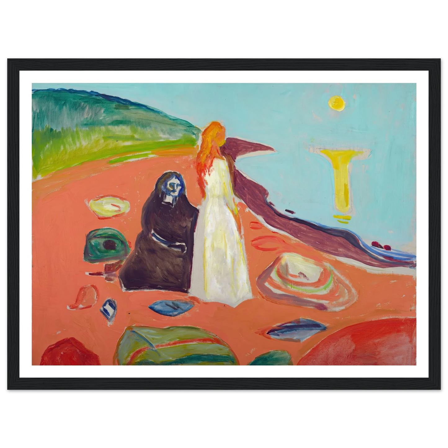 Two Women on the Shore II (1933–35) Art Print | Edvard Munch-Quipham Collections