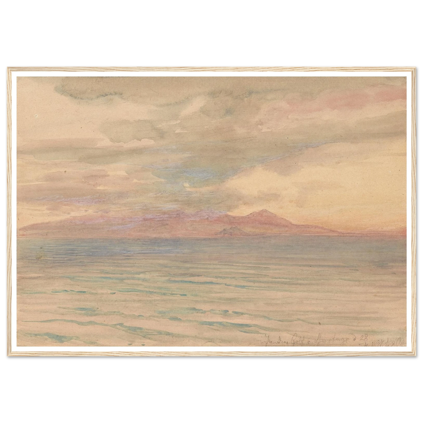 Sonnenuntergang im Golf von Karthago (1897) Art Print | Josef Hoffmann-Quipham Collections
