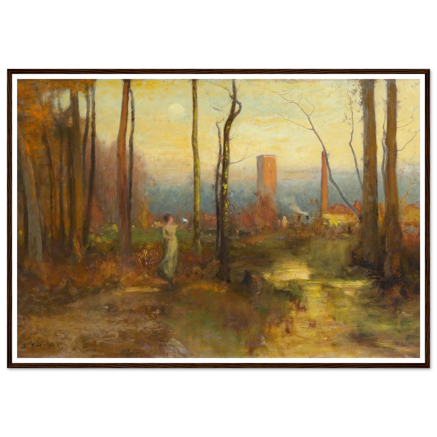 The Mill Stream, Montclair, New Jersey (c. 1888) Art Print | George Inness-Quipham Collections