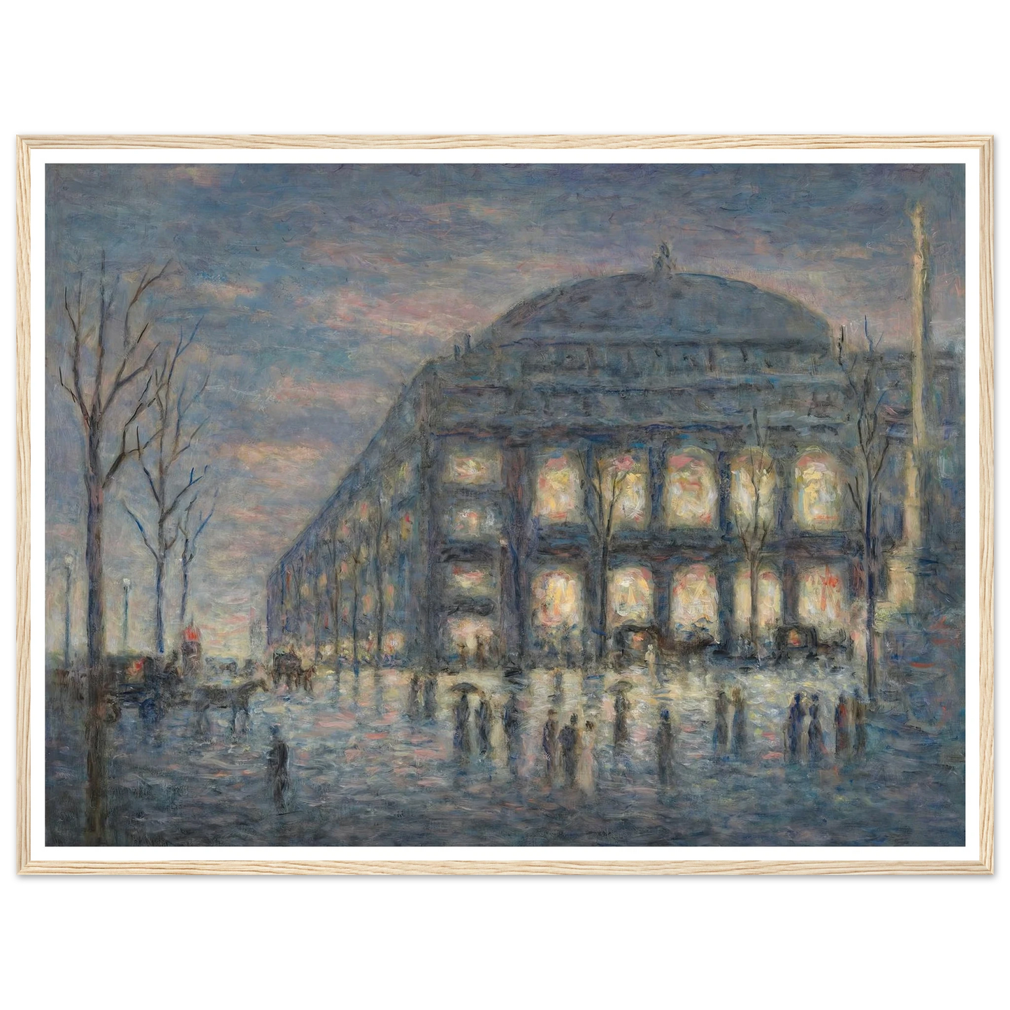 Paris, la place du Théâtre du Châtelet (circa 1900) Art Print | Maximilien Luce-Quipham Collections