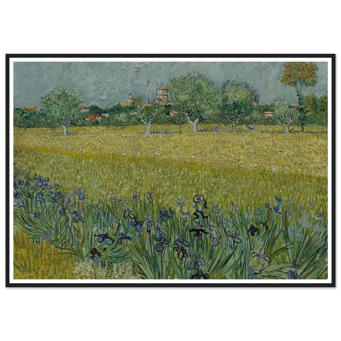 View of Arles with Irises (1888) Art Print | Vincent van Gogh-Quipham Collections