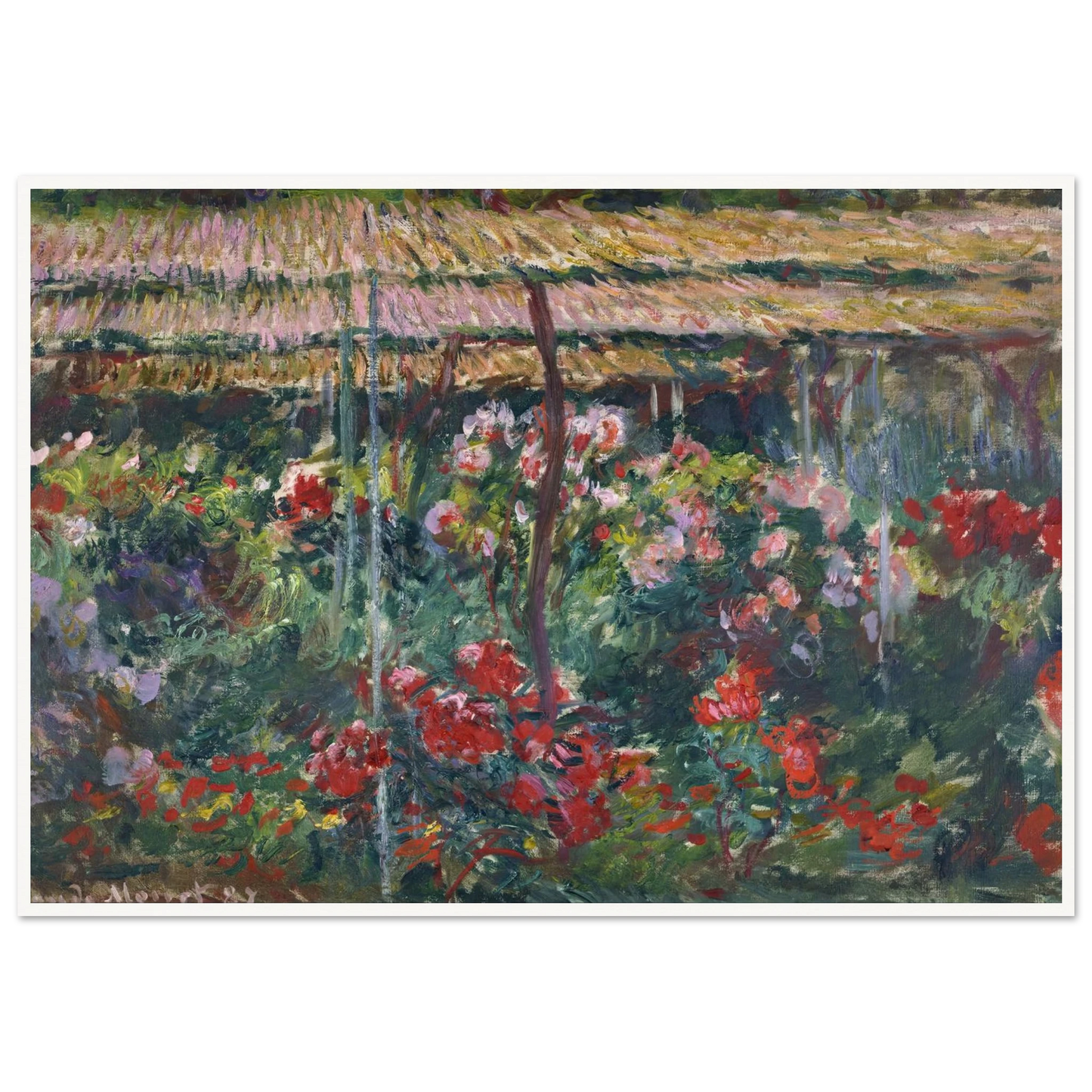 Peony Garden (1887) Art Print | Claude Monet-Quipham Collections